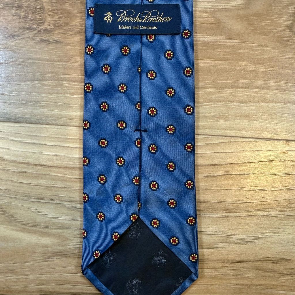 Brooks Brothers Brooks Brothers Blue English Silk Tie 3.25” USA Size 26 - 2 Thumbnail