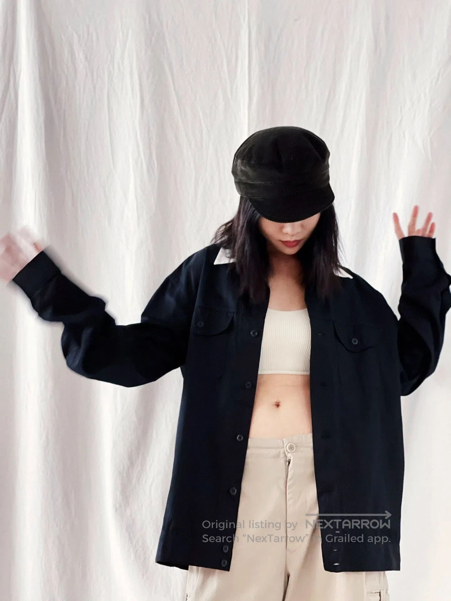Japanese Brand Heavy Corduroy Baker Boy Hat. Size ONE SIZE - 9 Thumbnail