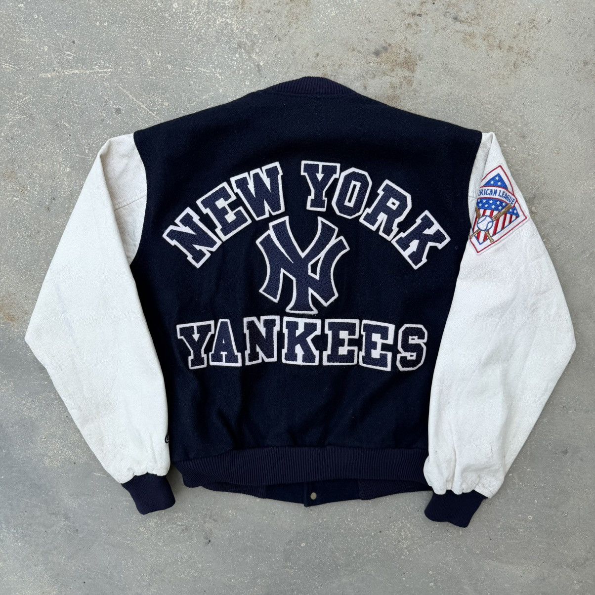 Chalk Line Vintage 90’s New York Yankees x Chalk Line Varsity Jacket Size US XL / EU 56 / 4 - 2 Thumbnail