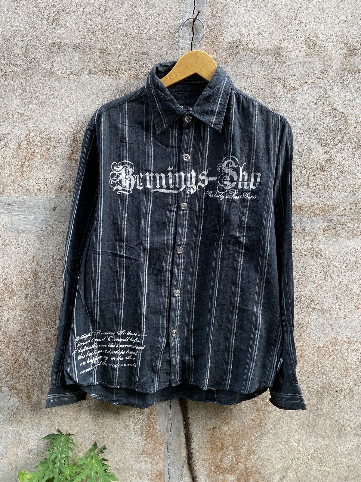 Hysteric Glamour BerningSho Poem Seditionaries Faded Gothic punk button shirt Size US L / EU 52-54 / 3 - 2 Thumbnail