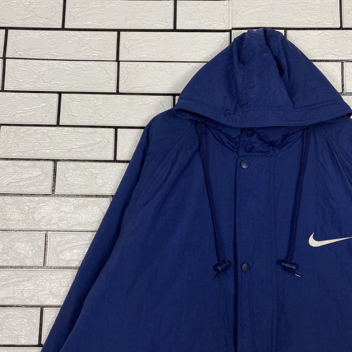 Nike 📌Vintage Nike Jacket Zipper Big Swoosh Blanket Size US L / EU 52-54 / 3 - 9 Thumbnail