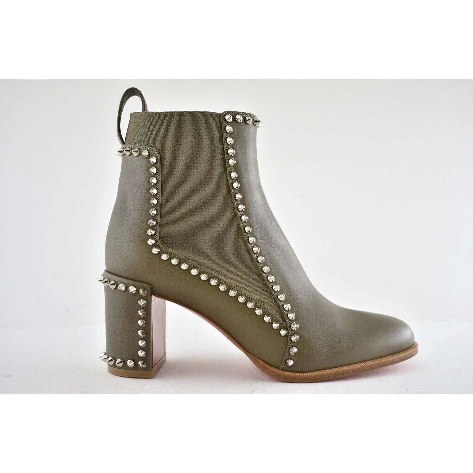 Christian Louboutin Christian Louboutin Out Line Spike 70 Silex Grey Leather Size US 6.5 / IT 36.5 - 2 Thumbnail