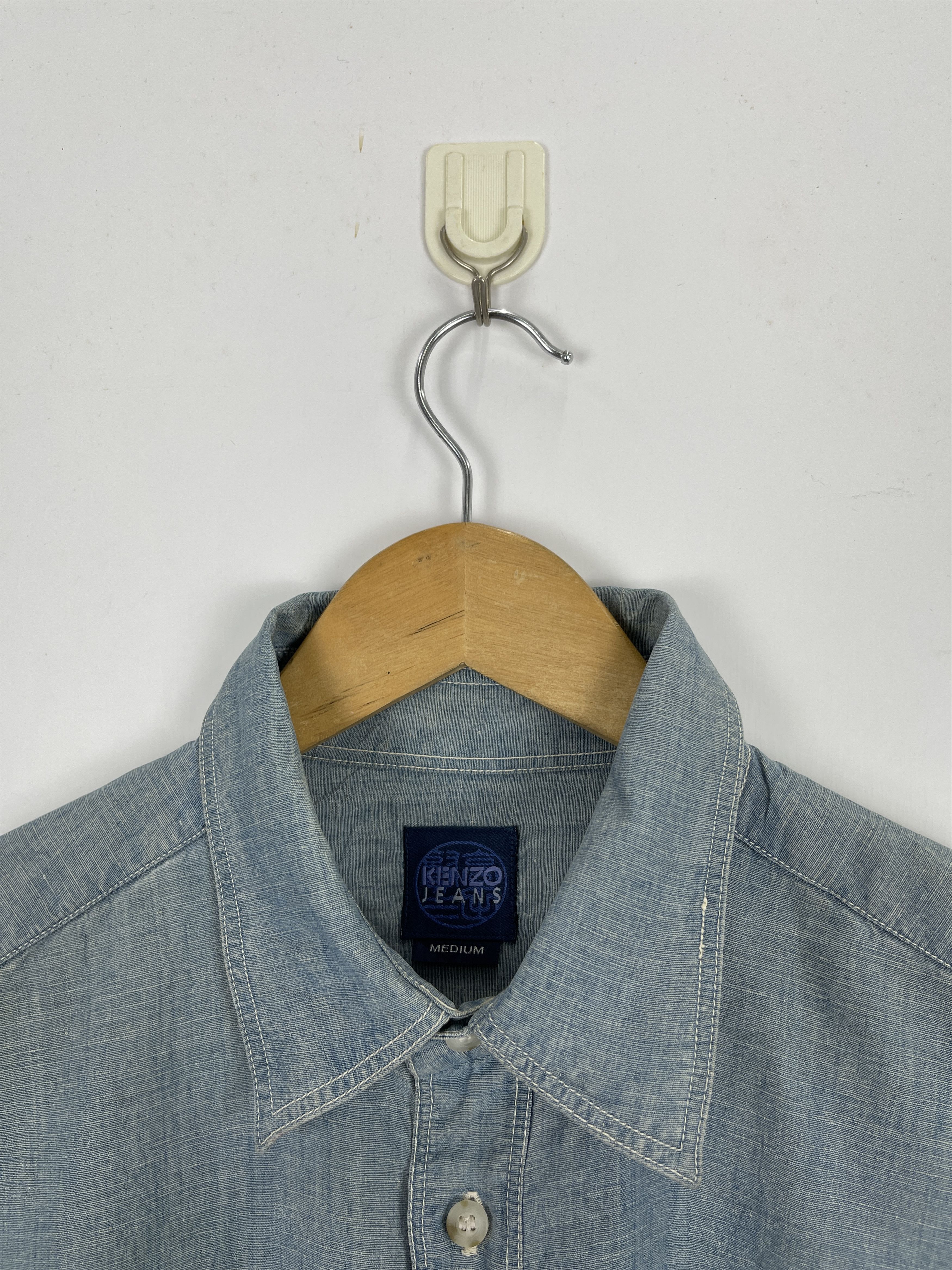Kenzo × Vintage Vintage Kenzo Jeans Single Pocket Denim Shirt TA0408 Size US M / EU 48-50 / 2 - 9 Thumbnail
