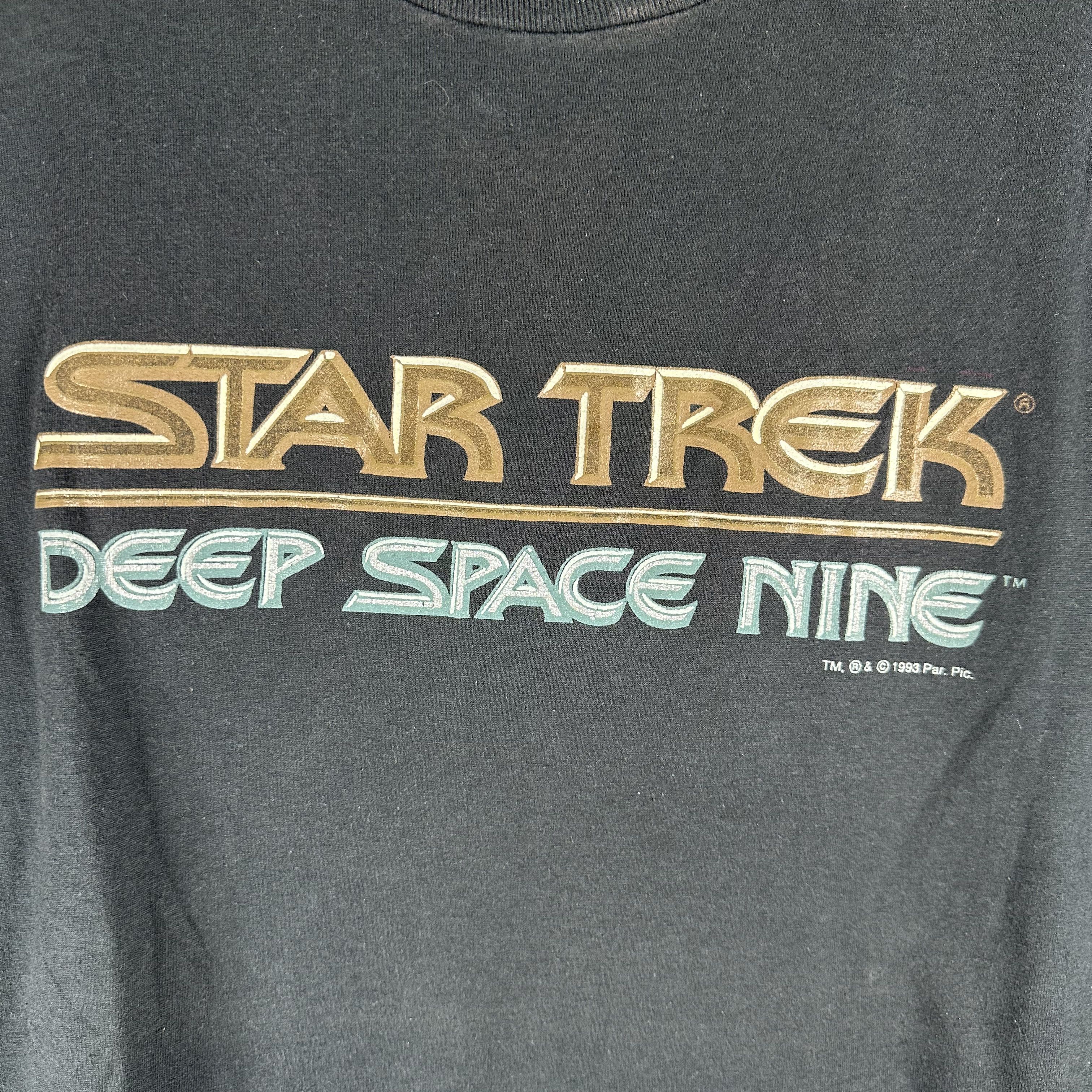 Vintage 1993 Star Trek Deep Space Nine TV Show Promo XL T-Shirt Size US XL / EU 56 / 4 - 2 Thumbnail