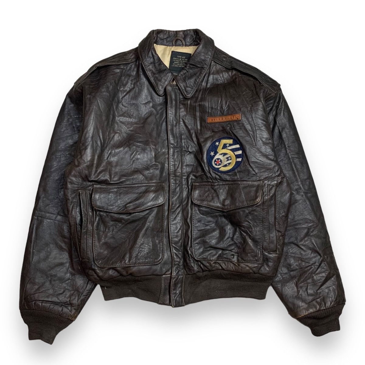 Avirex × Military × Vintage Vintage 80s avirex A-2 leather flight 