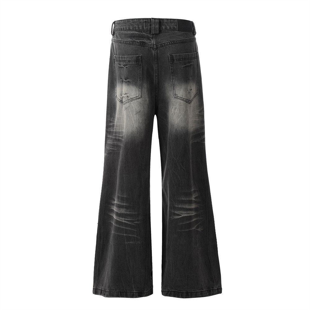 Japanese Brand × Vintage Washed loose hippie trend distressed wide-leg flared jeans Size US 32 / EU 48 - 2 Thumbnail