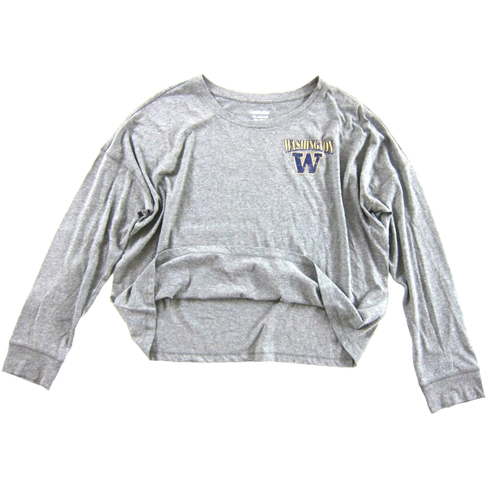 Vintage VINTAGE Captivating University Washington Huskies Long Sleeve T-Shirt 2XL Grey U Dub NWT Size XXL / US 16-18 / IT 52-54 - 6 Thumbnail