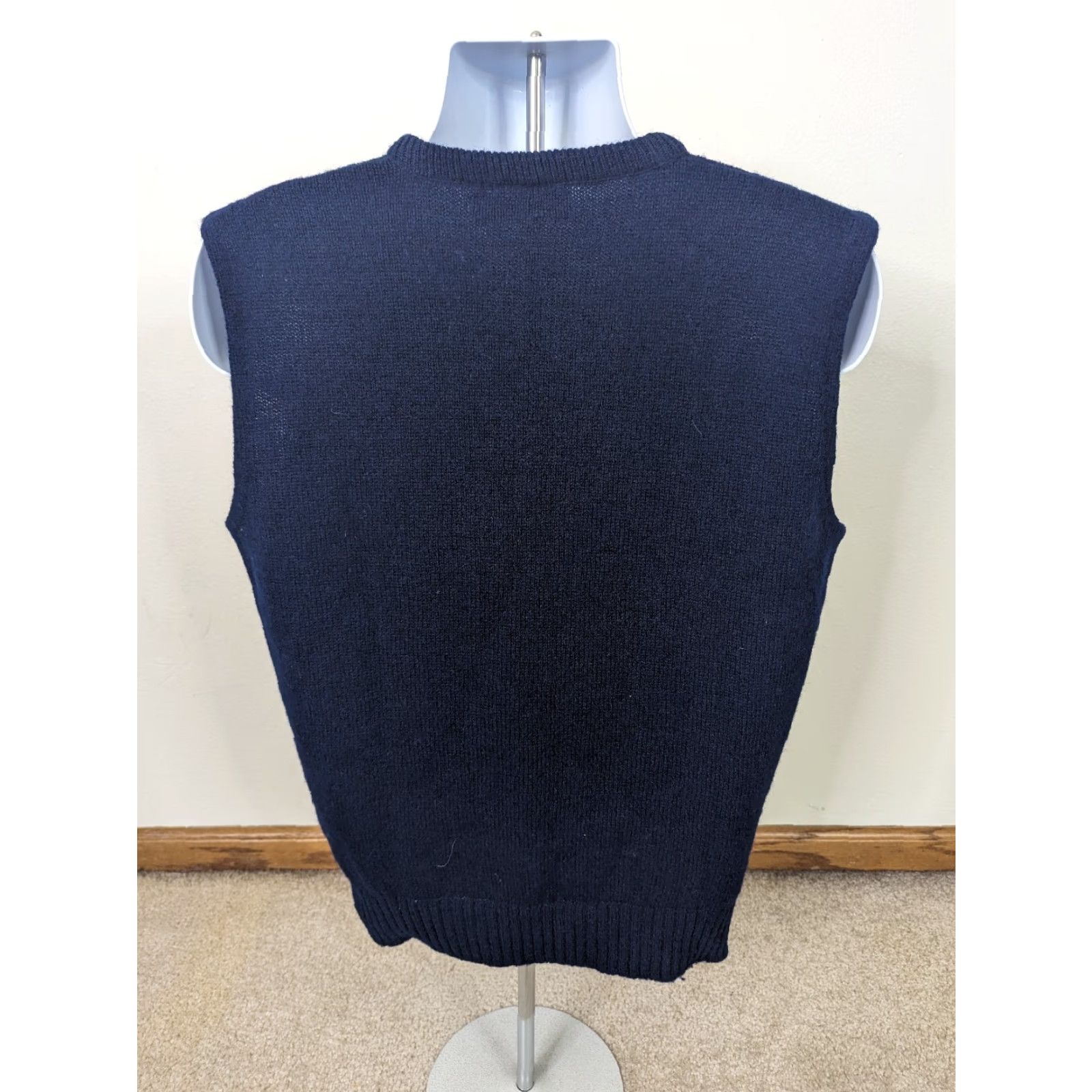 Jantzen VINTAGE Jantzen Sweater Vest Mens Large Blue Wool Made in USA s12 Size US L / EU 52-54 / 3 - 2 Thumbnail
