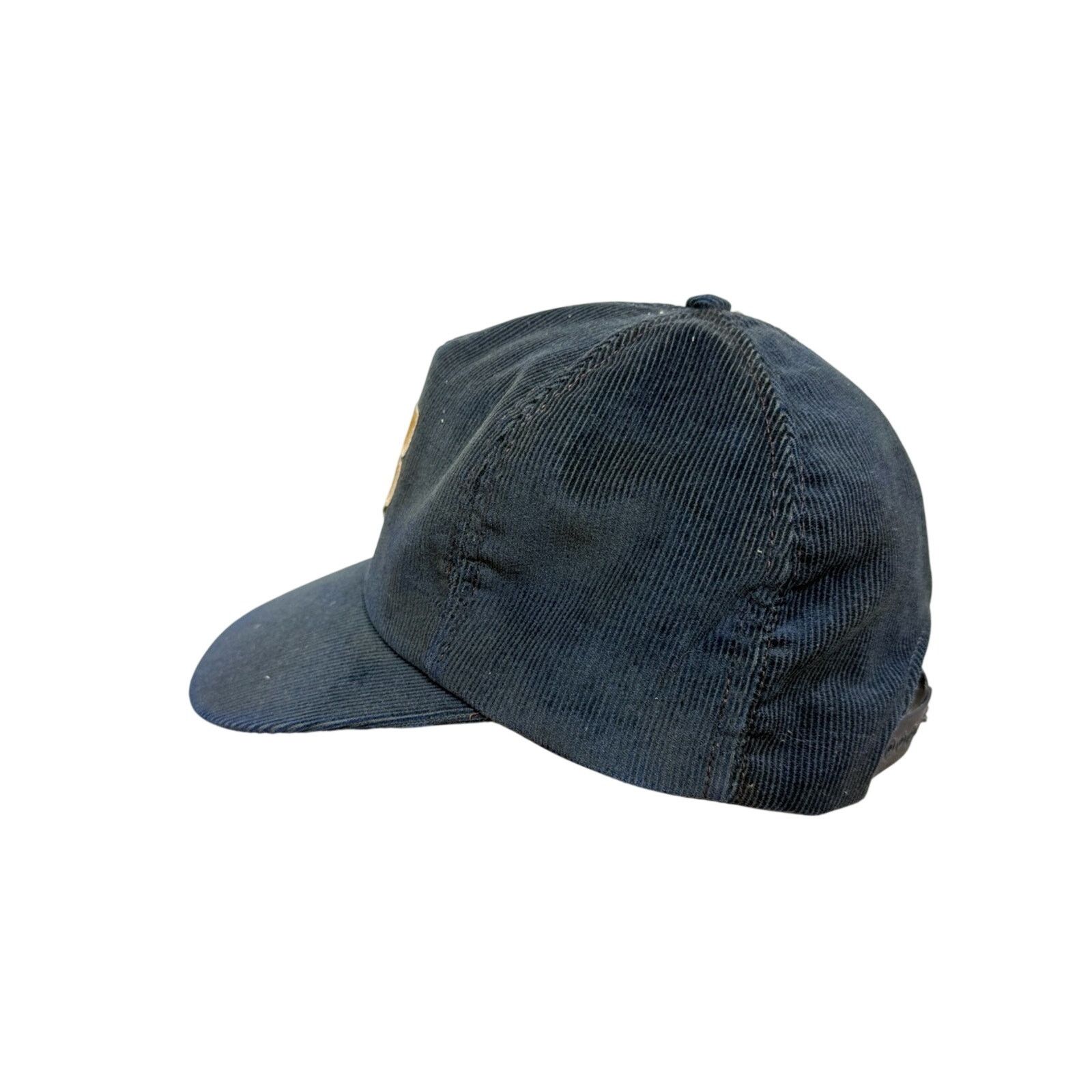 NCAA Vintage 80’s West Virginia Corduroy Snapback Hat Men's Navy Size ONE SIZE - 4 Thumbnail