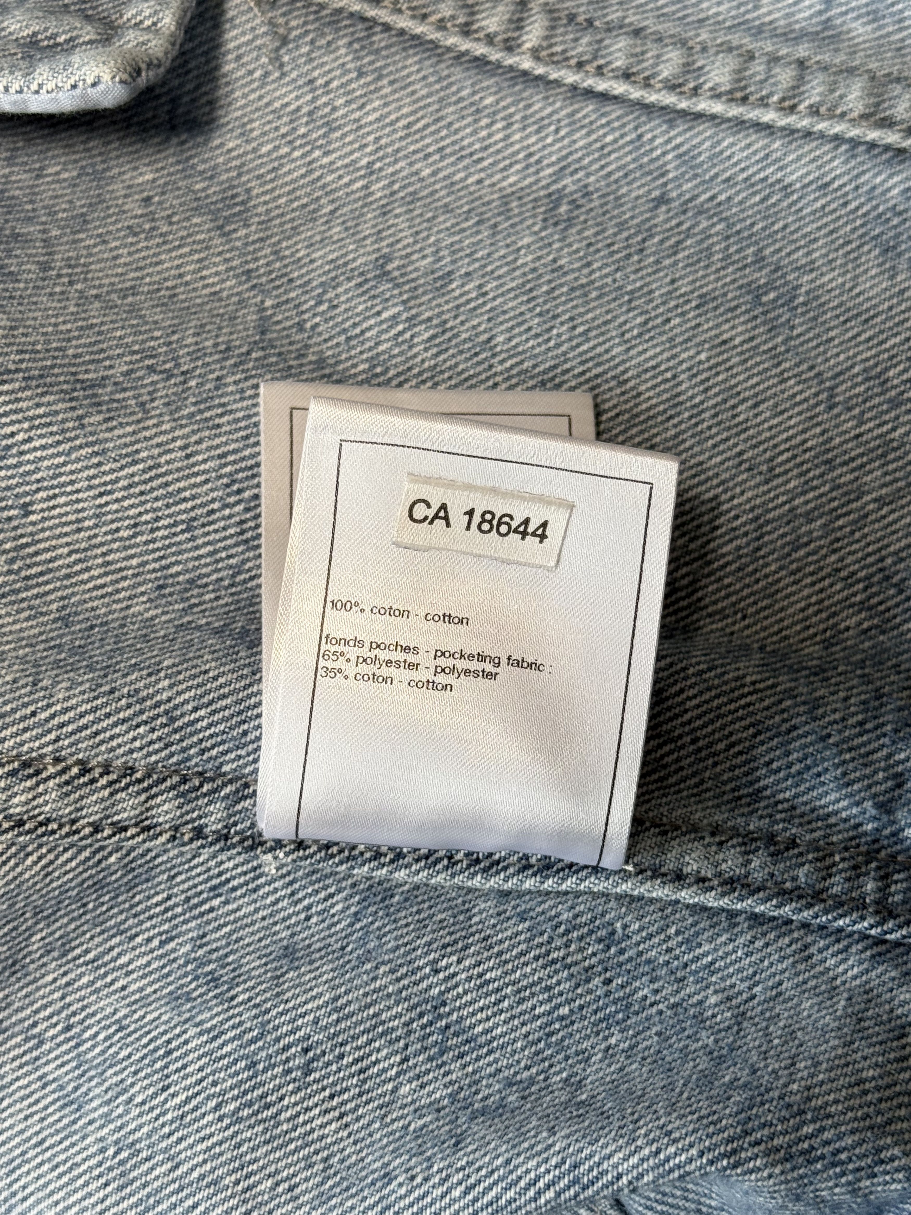 Chanel Chanel 23A CC Camelia Peplum Denim Jacket 34 Size XS / US 0-2 / IT 36-38 - 17 Thumbnail
