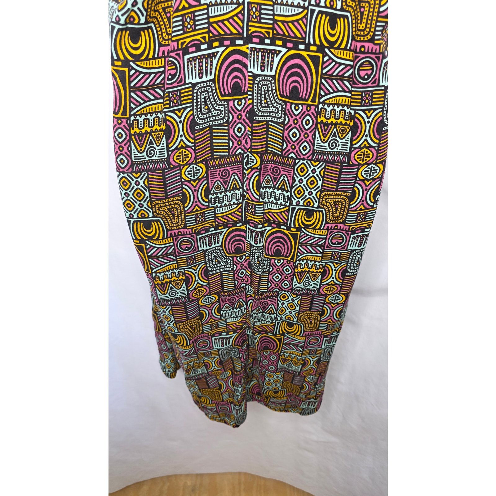 KAVU KAVU Multicolor Geometric Sleeveless Racerback Summer Dress Size S / US 4 / IT 40 - 5 Thumbnail