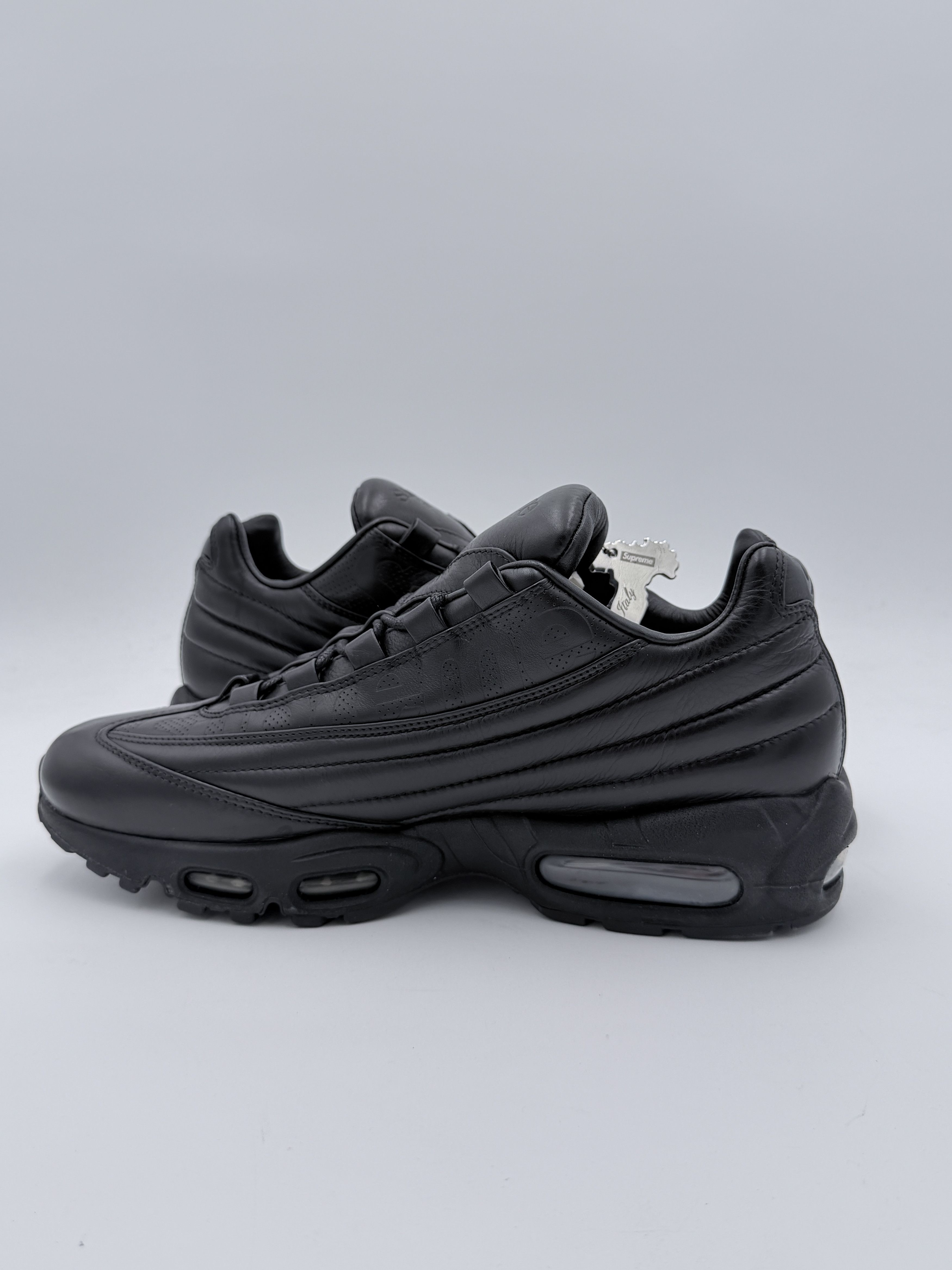 Nike × Supreme Supreme Air Max 95 Leather Lux Made in Italy Black Size US 9.5 / EU 42-43 - 5 Thumbnail