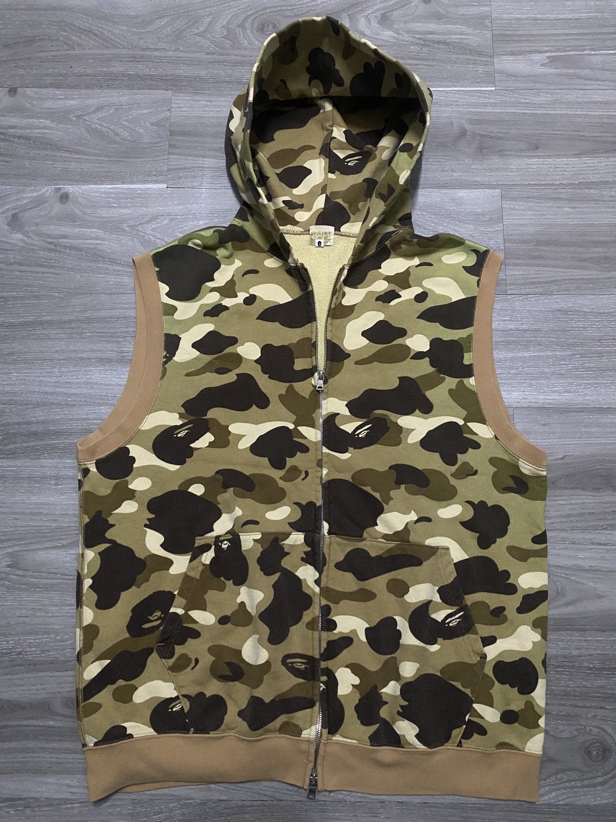 Bape NIGO ERA - BAPE VEST HOODIE ZIP UP BROWN CAMO OG TAG VINTAGE Size US L / EU 52-54 / 3 - 1 Thumbnail
