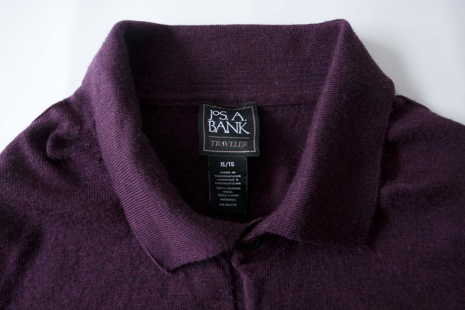 Jos. A. Bank Jos A Bank Sweater 100% Merino Traveler Size XL Burgundy Size US XL / EU 56 / 4 - 5 Thumbnail
