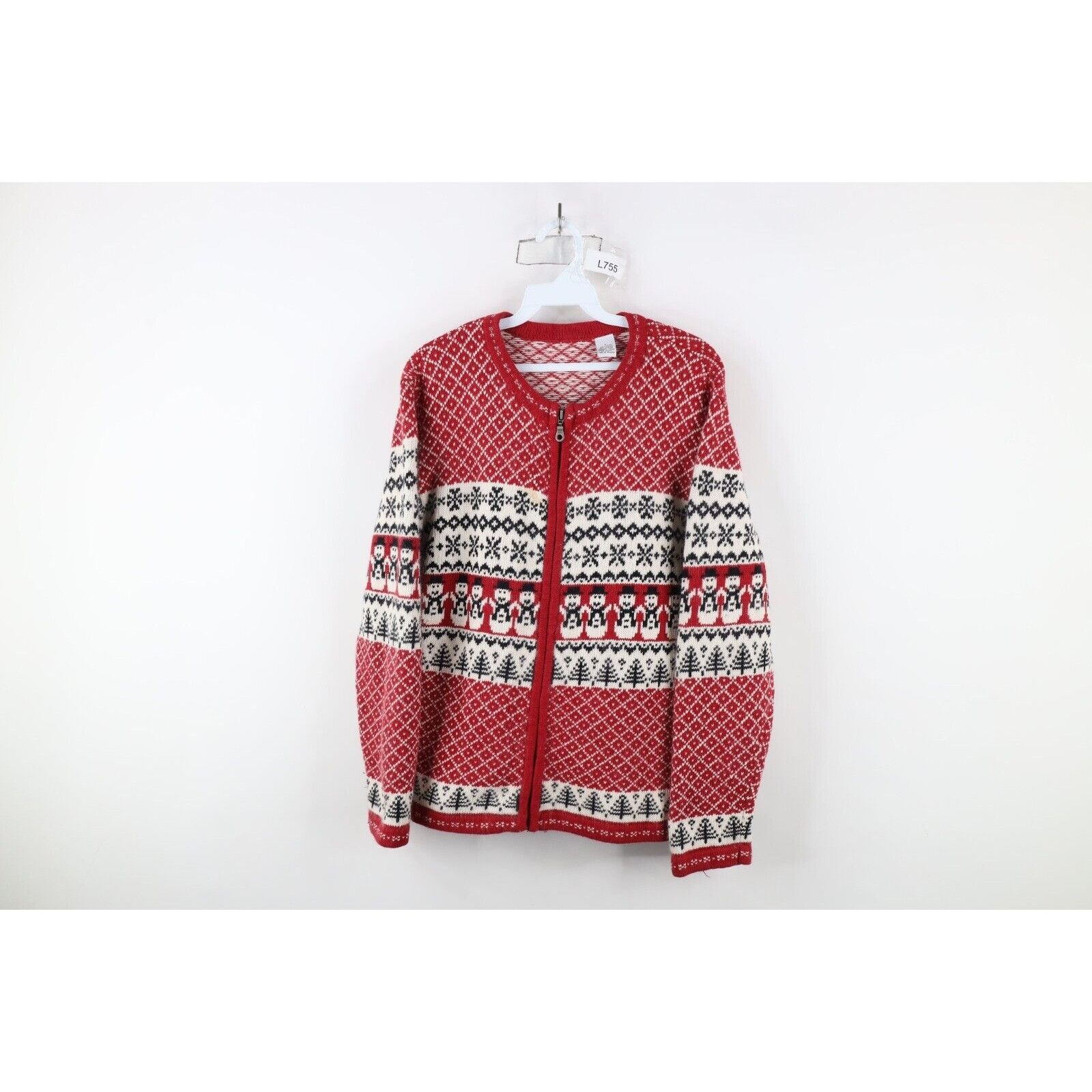 Vintage Vintage 90s Streetwear Fair Isle Christmas Snowman Sweater Size XL / US 12-14 / IT 48-50 - 1 Thumbnail