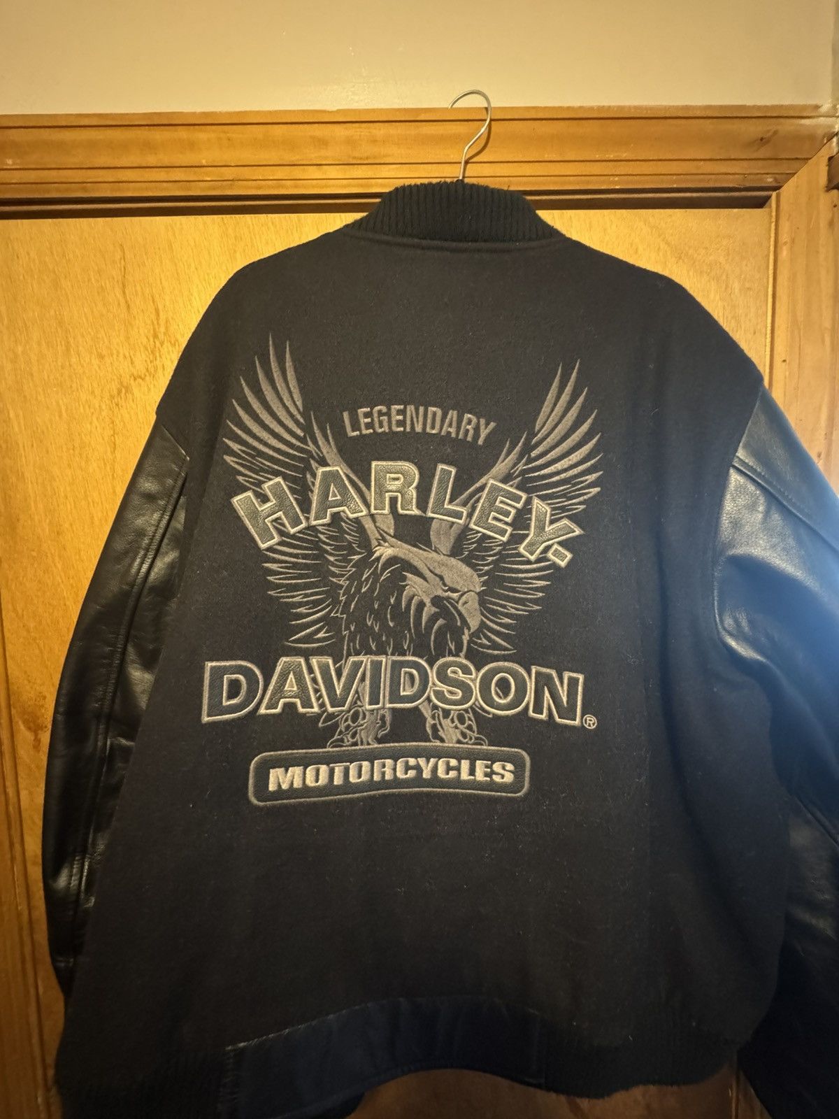 Harley Davidson × Vintage 2007 Harley Davidson Varsity Jacket XXXL Size US XXL / EU 58 / 5 - 3 Thumbnail
