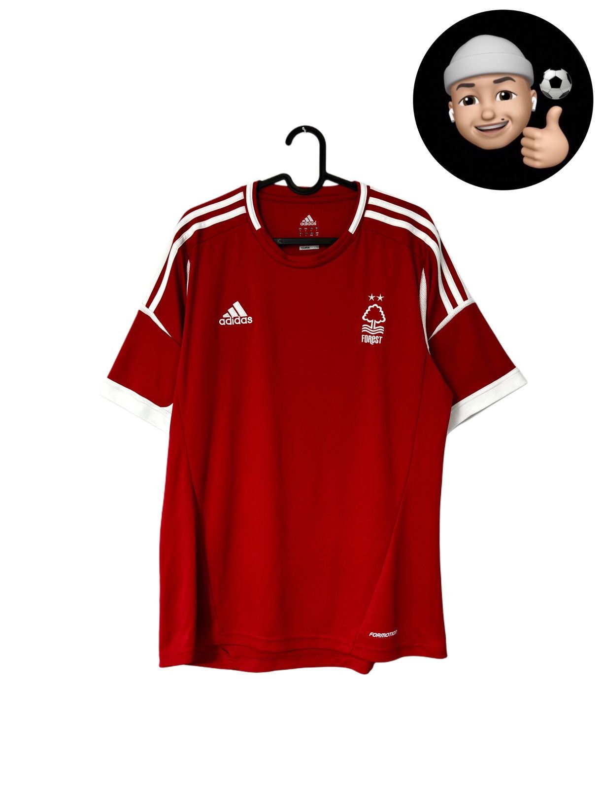 Adidas 2013 2014 Nottingham Forest Adidas Player Home Soccer Jersey Size US L / EU 52-54 / 3 - 1 Thumbnail