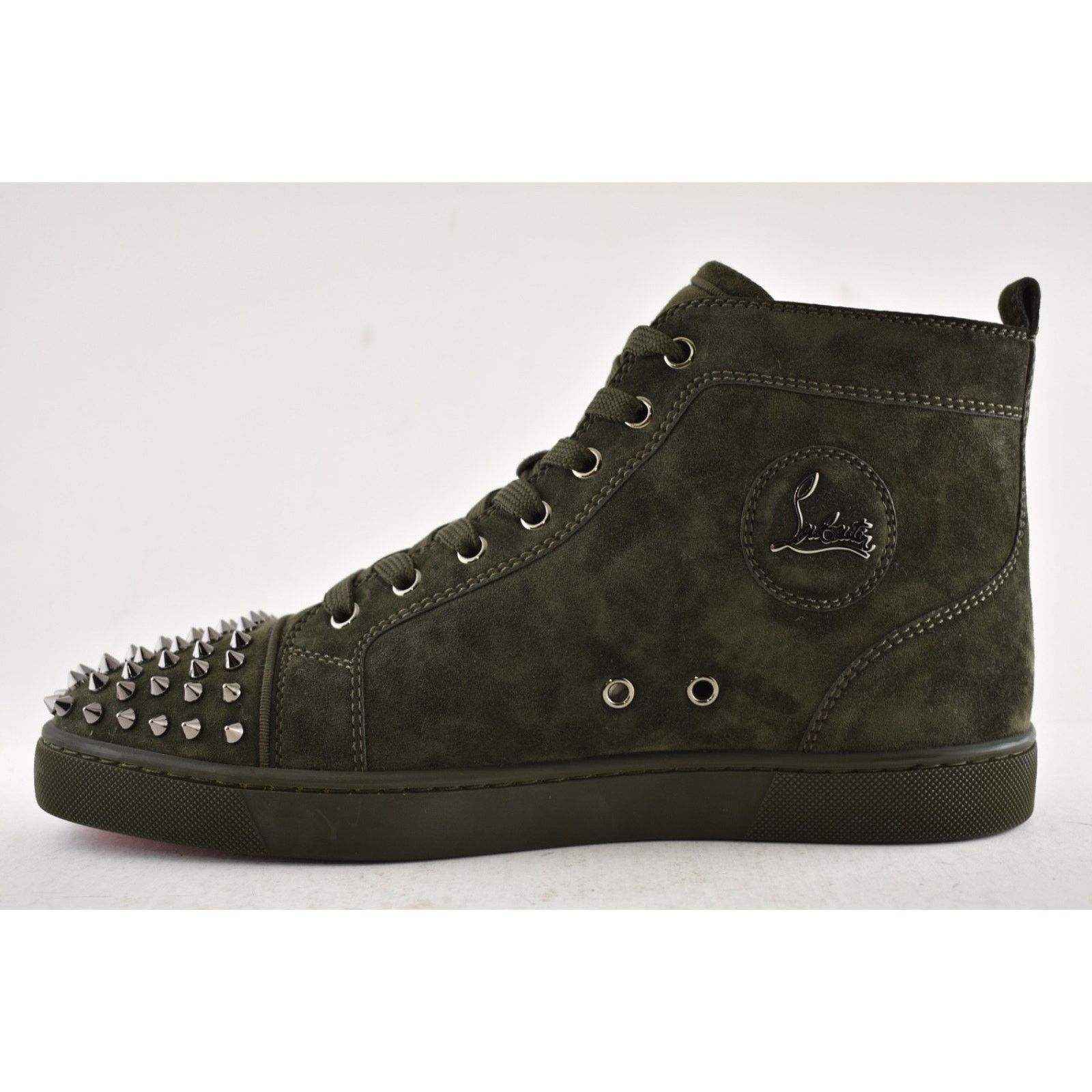 Christian Louboutin Christian Louboutin Lou Spikes Flat Tyrol Green Suede High Size US 9.5 / EU 42-43 - 10 Thumbnail