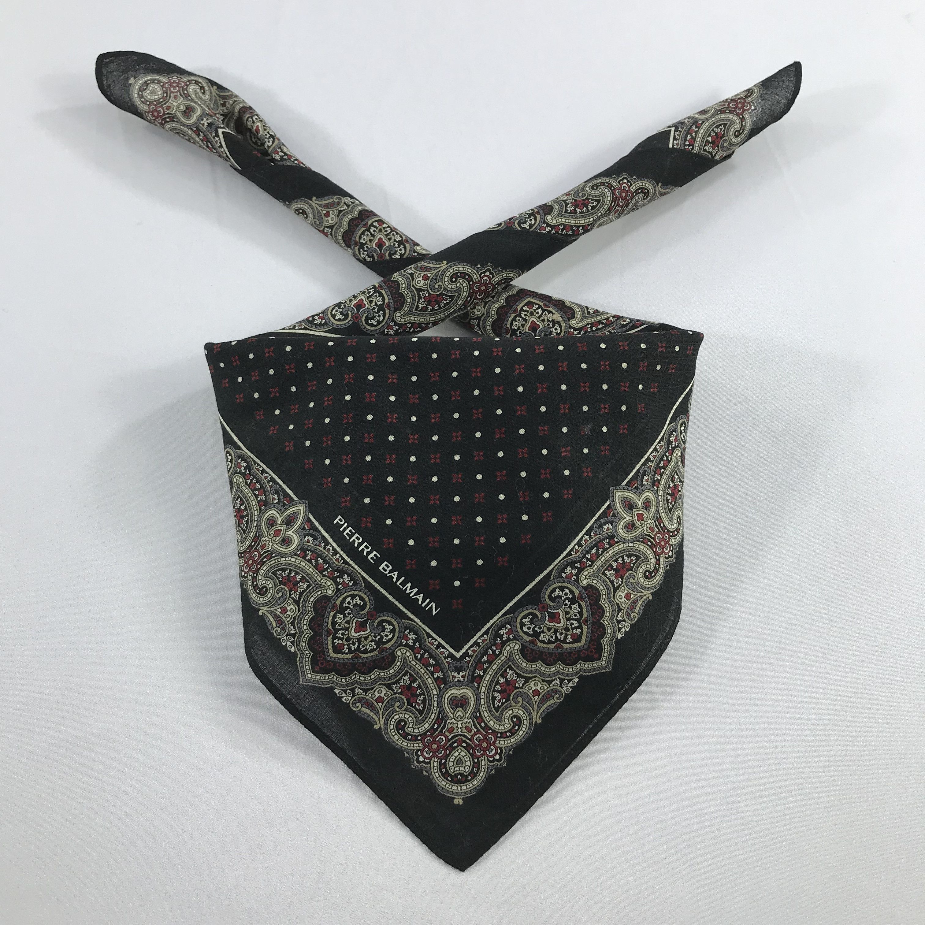 Pierre Balmain × Vintage Pierre Balmain Bandana / Handkerchief / Neckerchief - S2188 Size ONE SIZE - 3 Thumbnail