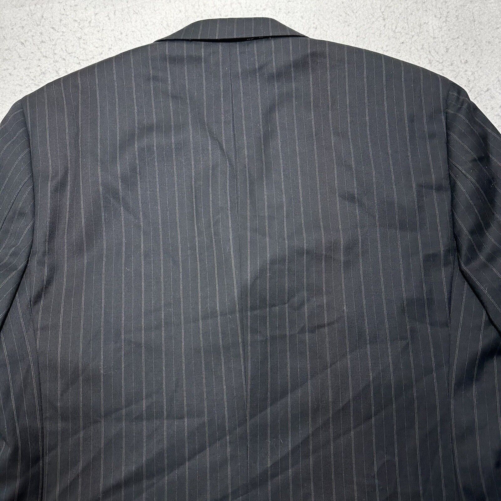 Tasso Elba Tasso Elba 38R Super 110's Wool Suit Jacket Gray Striped Size 38R - 18 Thumbnail