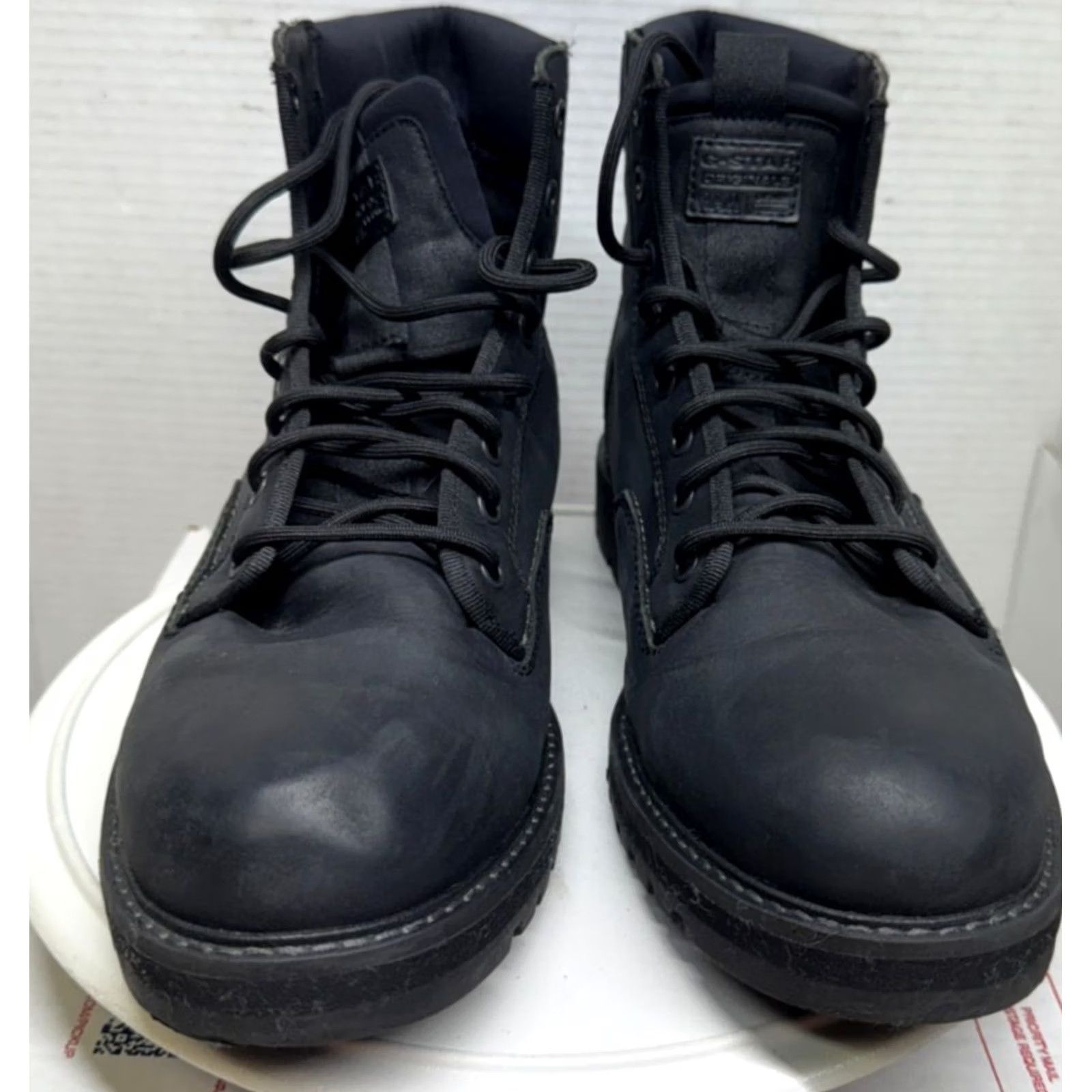 Vintage G-Star Raw Premium Powell Combat Boots Black Lace Up 10 43 Originals Men's Goth Size US 10 / EU 43 - 3 Thumbnail