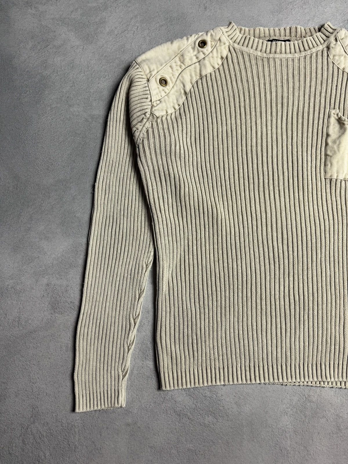 Other Avant Garde Beige Crewneck Cotton Knit Sweater Size US XL / EU 56 / 4 - 5 Thumbnail