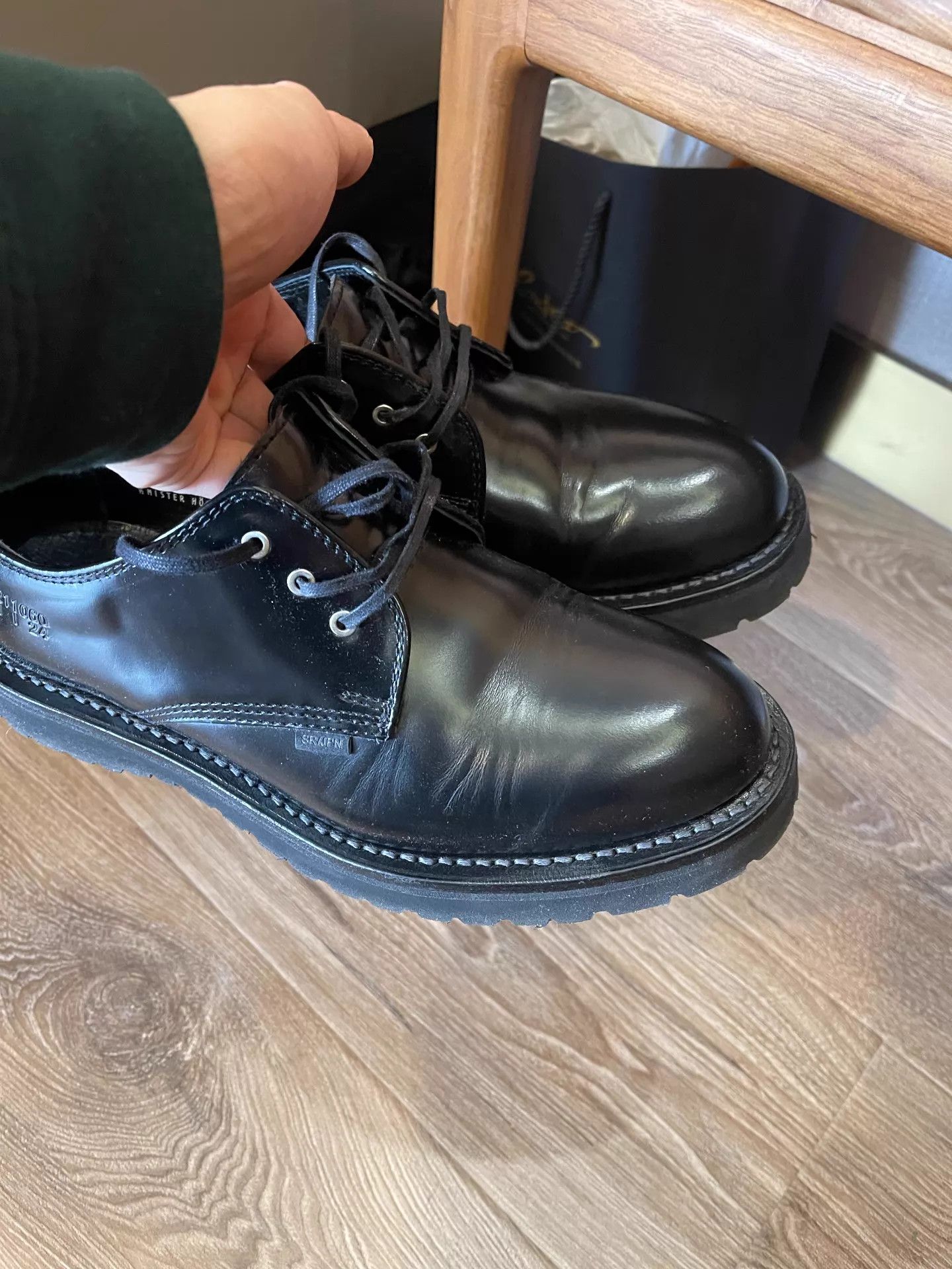 N.Hoolywood N.HOOLYWOOD DANNER Postman Derby 3-Eye Low Top Leather Shoes Size US 7.5 / EU 40-41 - 7 Thumbnail
