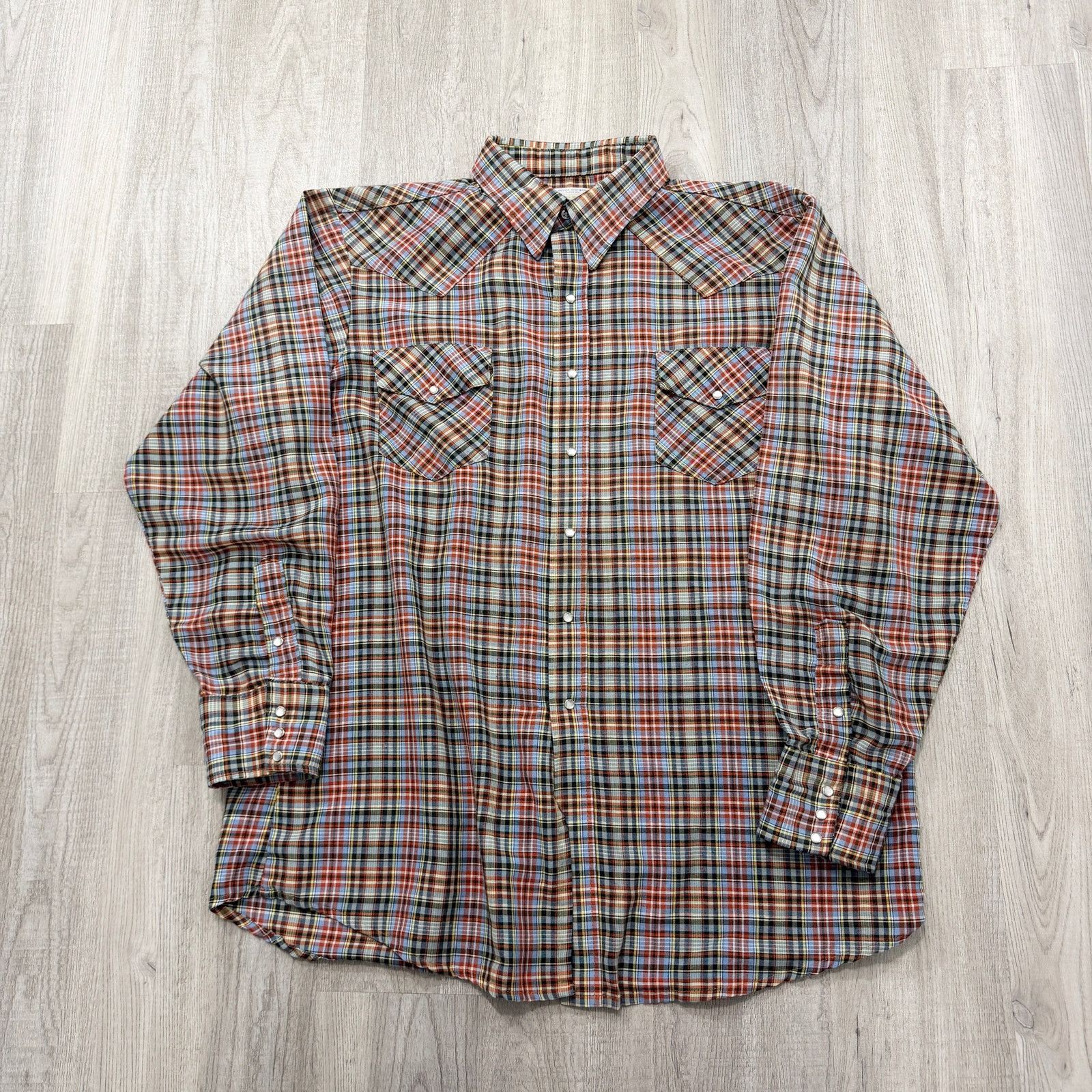 Vintage Big Mac Flannel Men's 2XL Plaid Pearl Snap Western