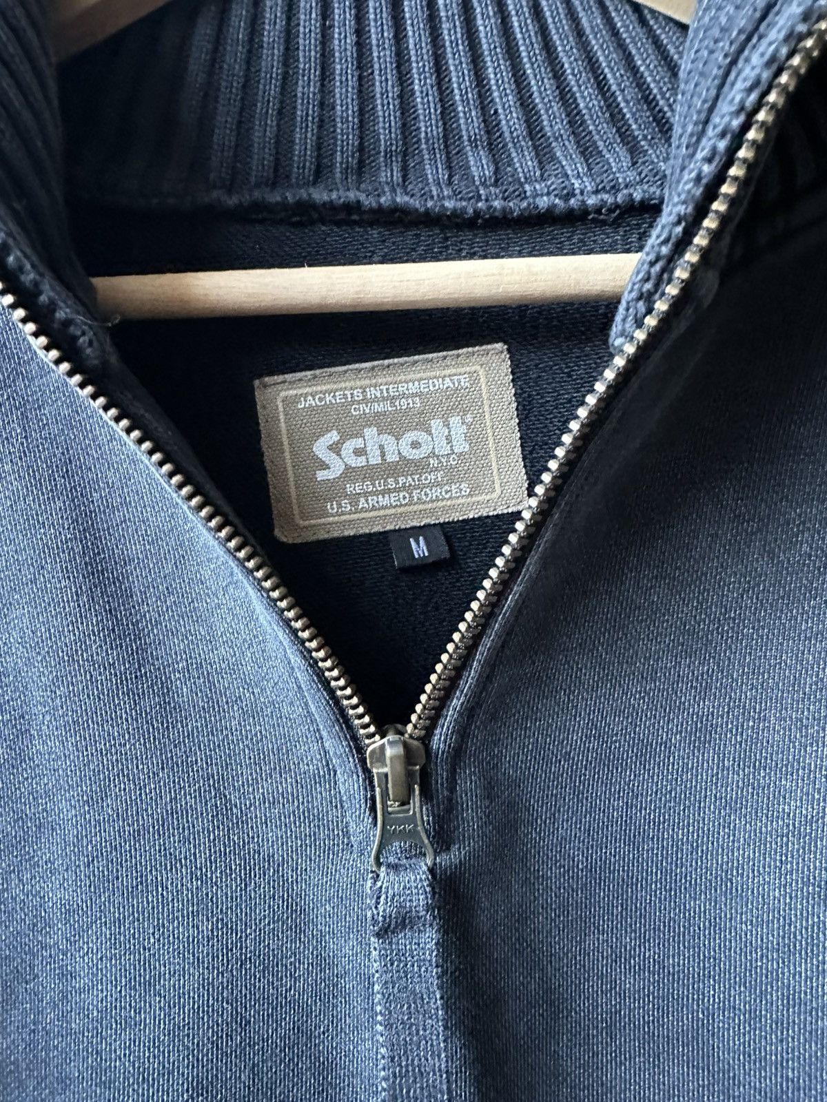 Schott Schott NYC Armed US Forces Ribbed Cotton Sweater Size US M / EU 48-50 / 2 - 3 Thumbnail