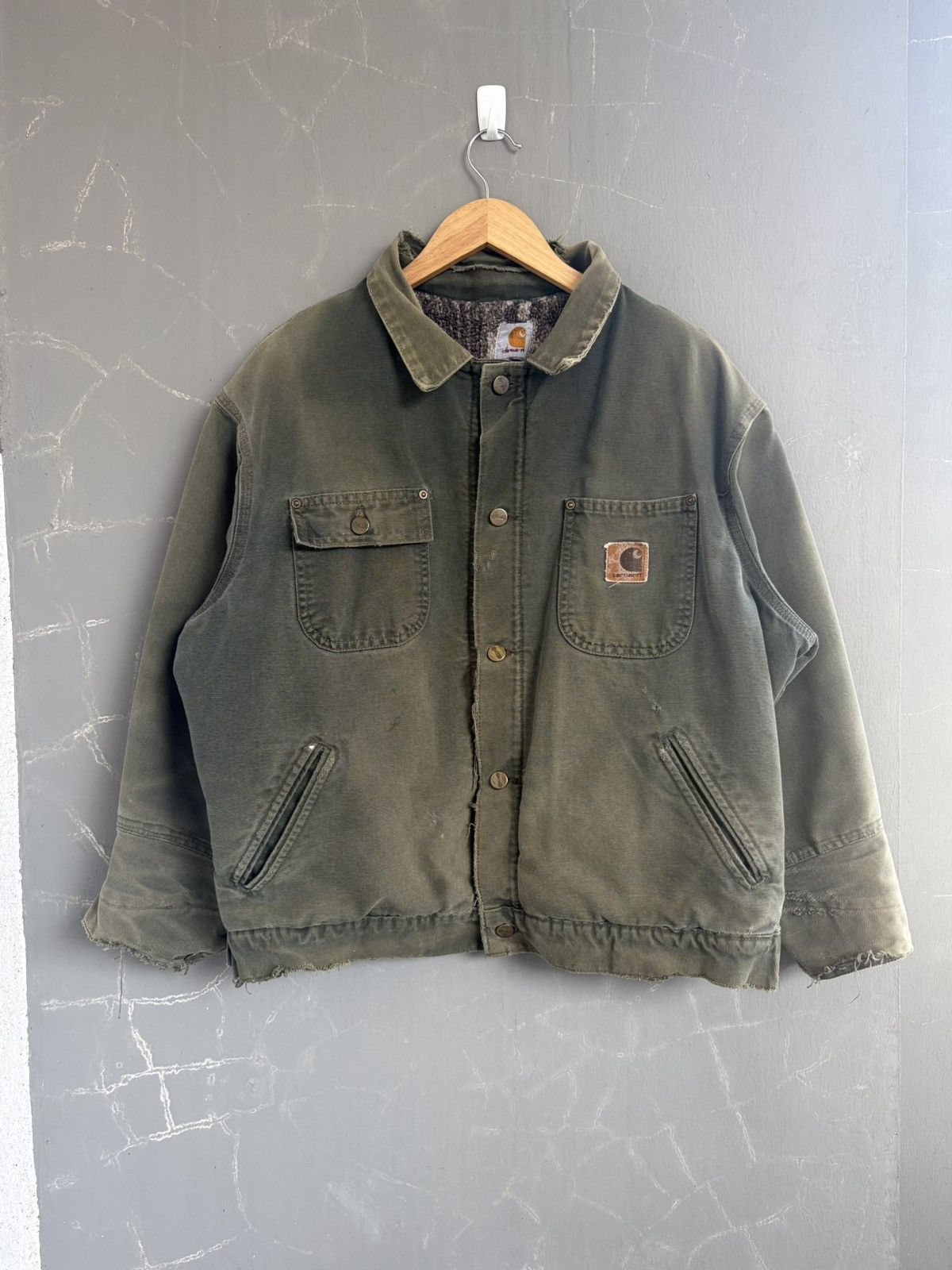 Carhartt Vintage 90s Carhartt Chore Aztec Pile Lined Jacket JP1066 Size US M / EU 48-50 / 2 - 1 Thumbnail