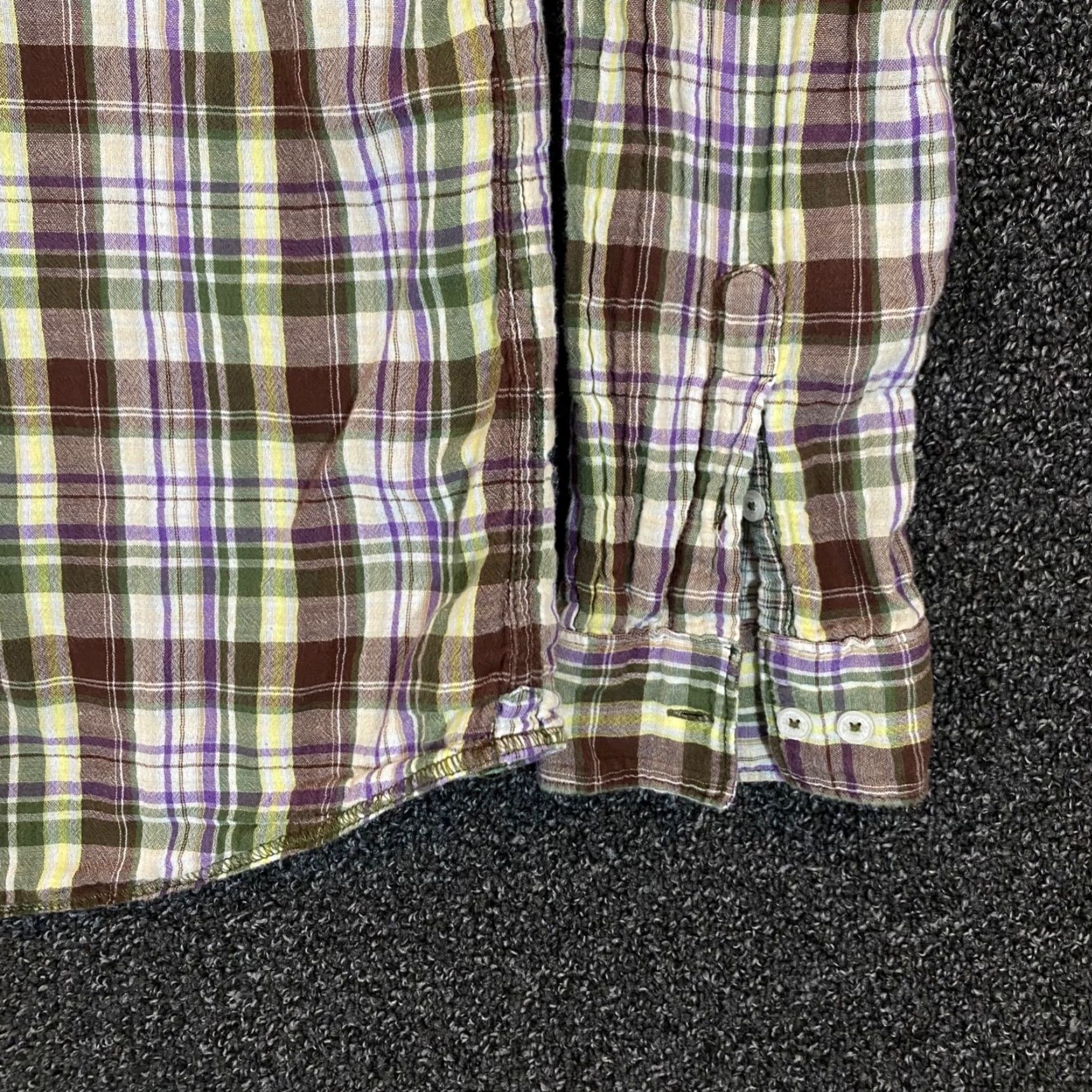 Carbon2Cobalt Carbon 2 Cobalt Shirt Mens XL Brown Green Plaid Flannel Button-Down Cotton L/S Size US XL / EU 56 / 4 - 5 Thumbnail