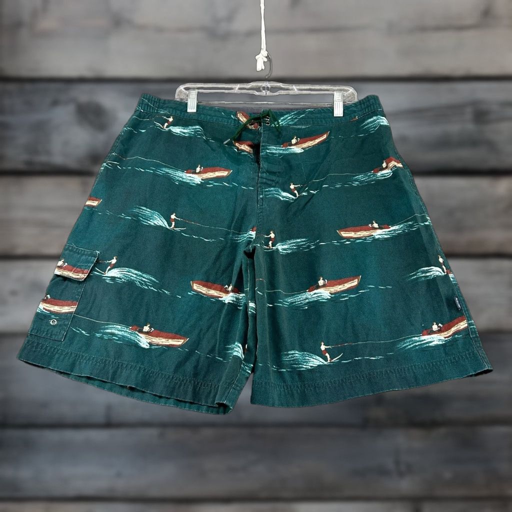 Polo Ralph Lauren VINTAGE Polo Ralph Lauren Board Shorts Men XL Green Trunks Banana Boat Sportsman Size US XL / EU 56 / 4 - 1 Thumbnail