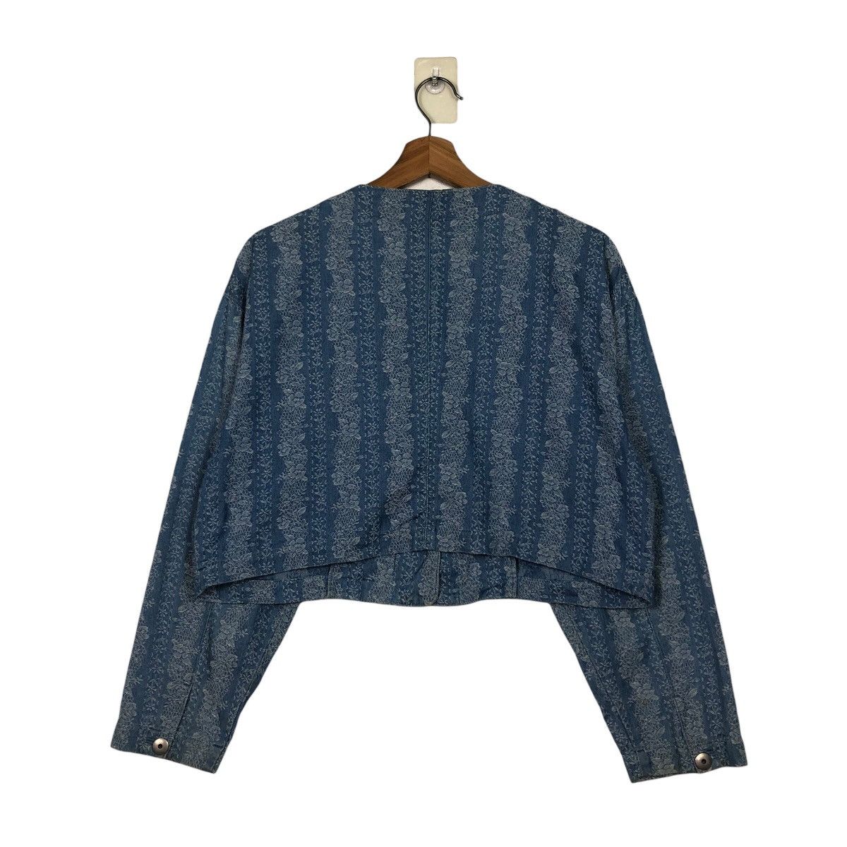 Vintage 📌Rich Blue Vintage Cropped Jacket Simple Life Issey Miyake Size M / US 6-8 / IT 42-44 - 9 Thumbnail