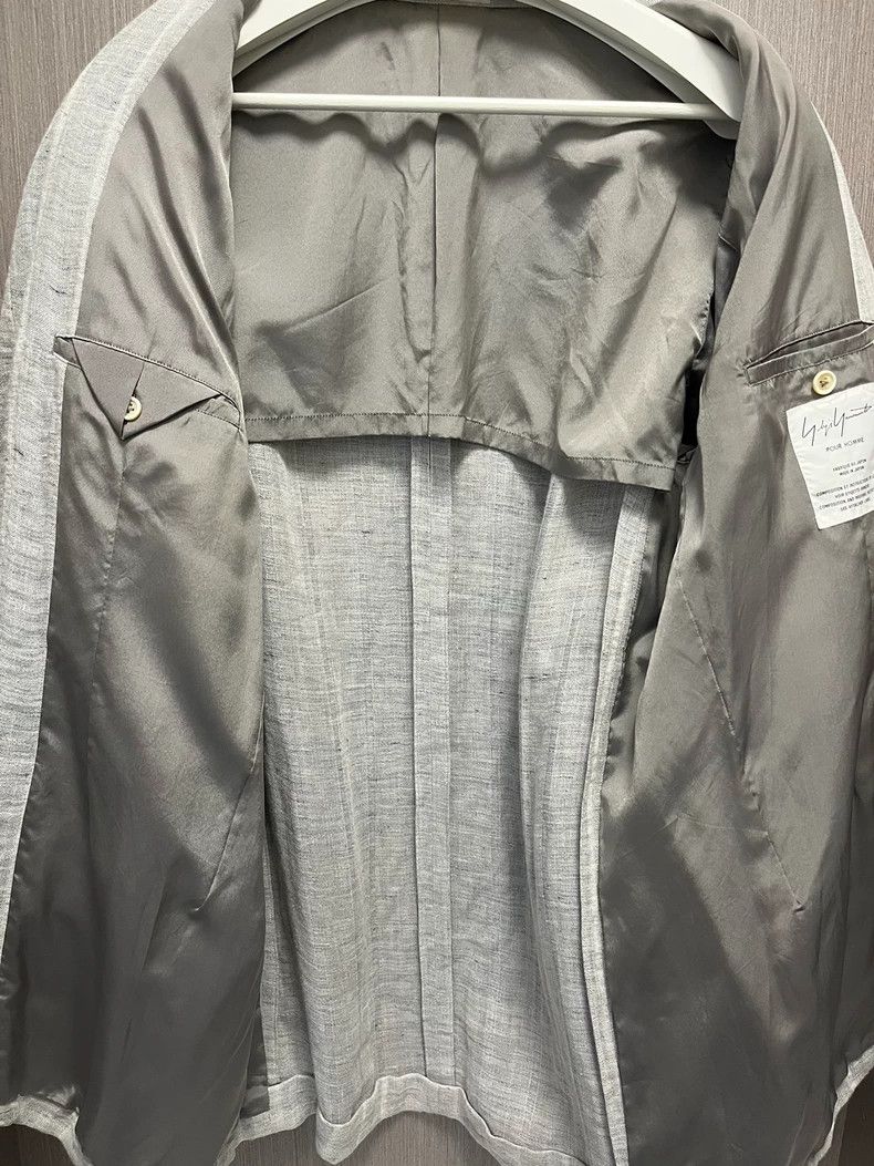 Yohji Yamamoto Yohji Yamamoto size m 98ss Striped silk linen 3 B mid-leng Size 36R - 7 Thumbnail