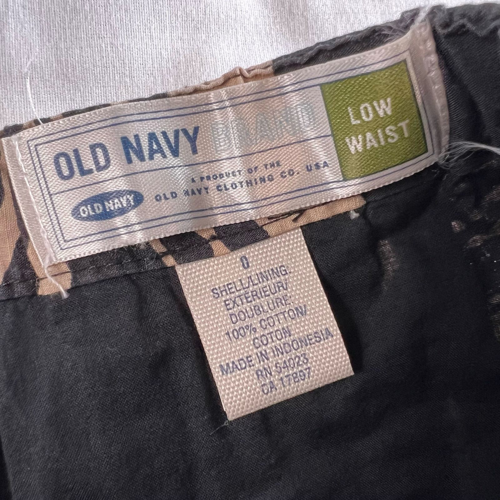 Old Navy Old Navy Women's 0 Black Tan Low Waist Skirt Knee Length Size 25" / US 0 / IT 36 - 3 Thumbnail