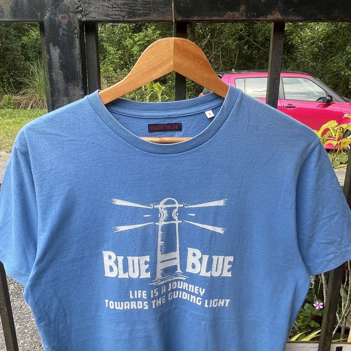 Blue Blue Japan 🔥🇯🇵Vintage Blue Blue Japan Big Logo Tee Size US L / EU 52-54 / 3 - 4 Thumbnail