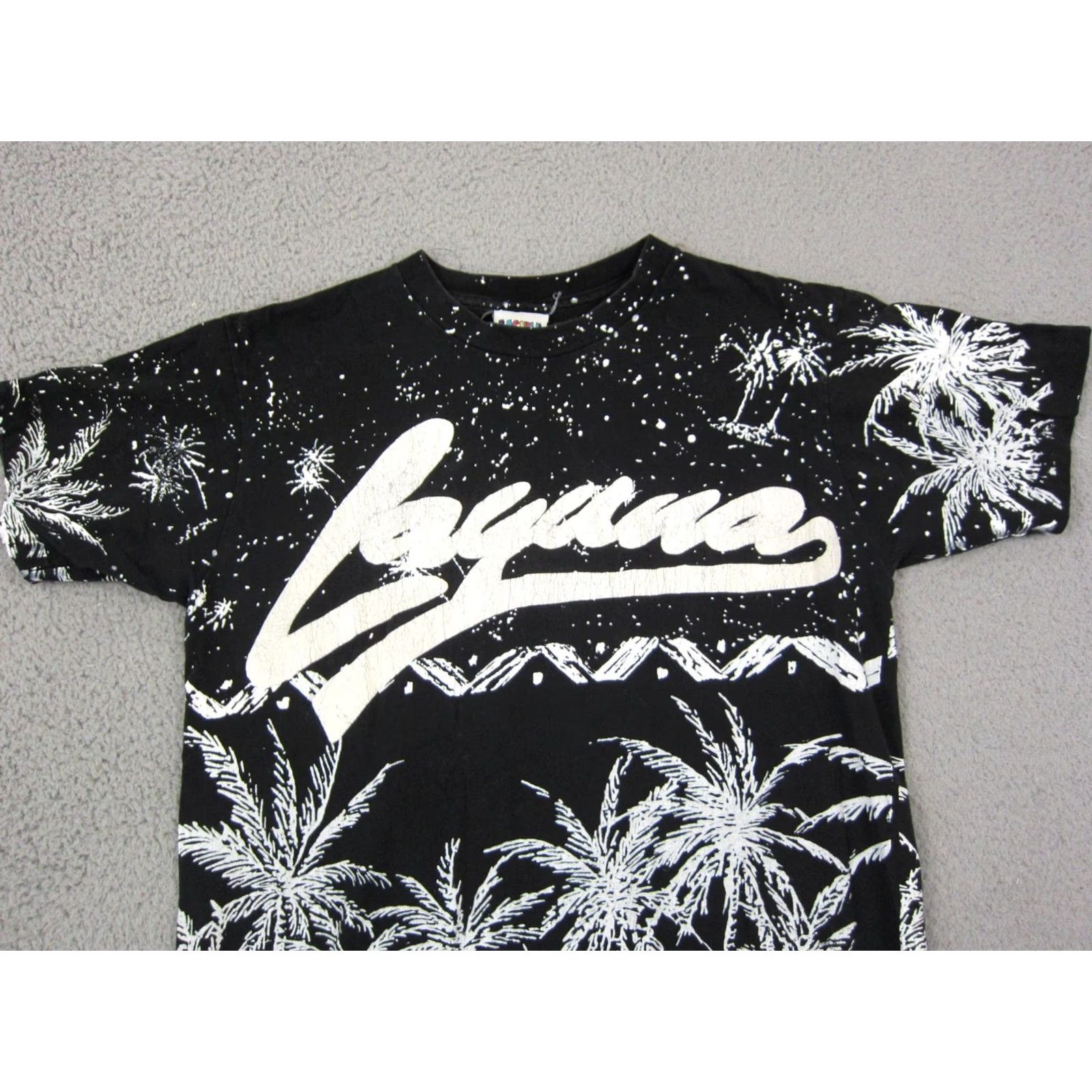 Vintage Laguna Shirt Adult Small Black Palm Trees All Over Print 90s Mens T-Shirt Vintage Size US S / EU 44-46 / 1 - 2 Thumbnail