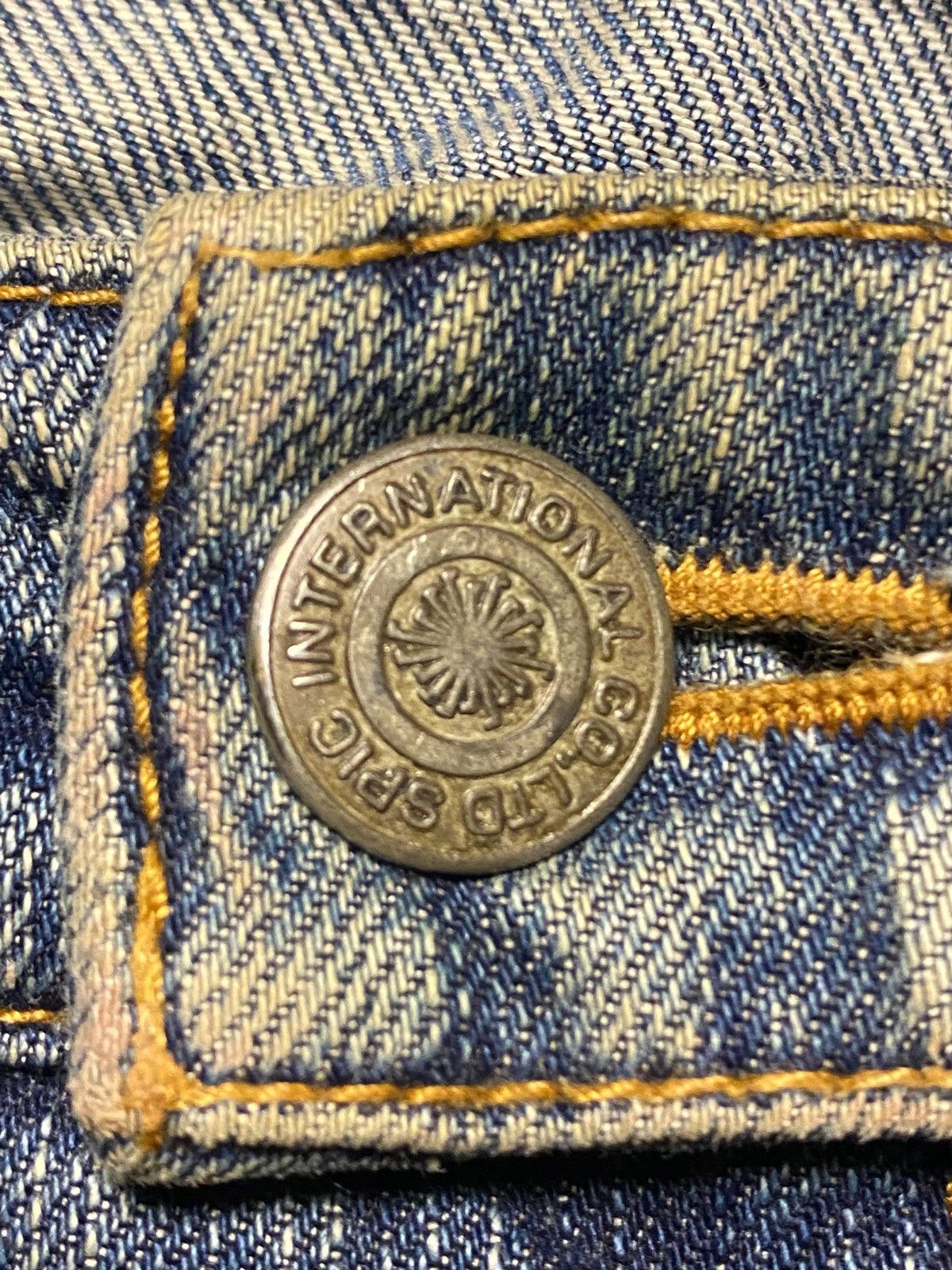 Tornado Mart Tornado Mart Gold Splatter Flare Lace Up Jeans Size US 32 / EU 48 - 14 Thumbnail