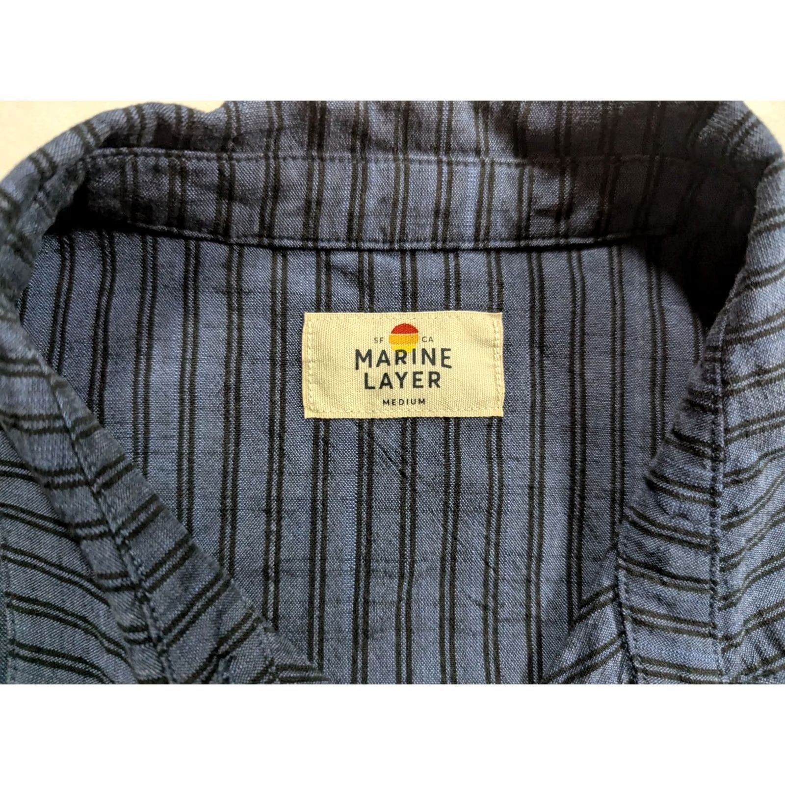 Marine Layer Marine Layer Button-Up Shirt Men Medium Blue L/S 97% Tencel Lyocell Spandex Casual Workwear Size US M / EU 48-50 / 2 - 3 Thumbnail