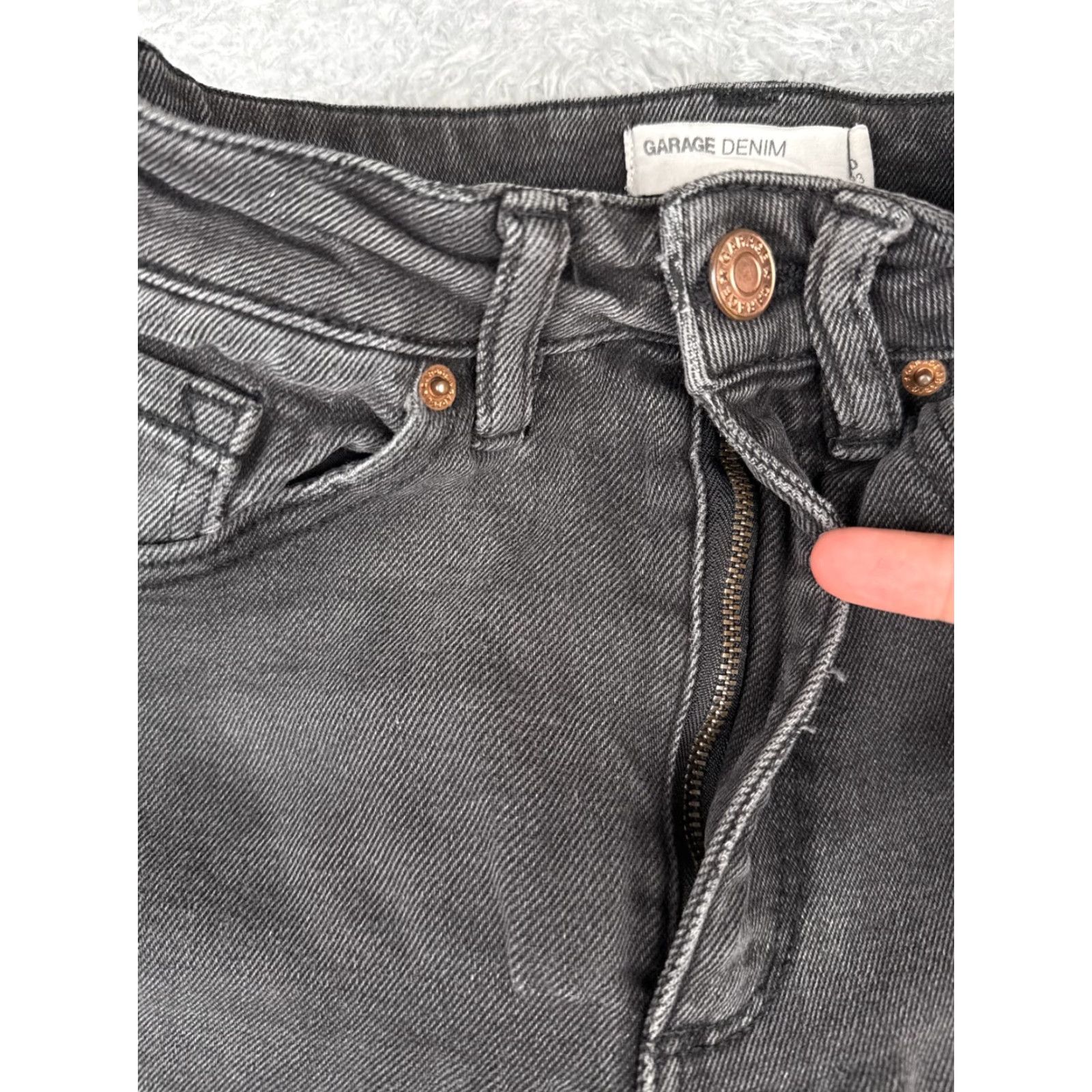 Garage GARAGE Jeans Womens 00 Black Flared Mid Rise Cotton Blend 23x30 Regular 5-Pocket Design Denim Stretch Casual American, Classic, Designer Womens Jeans Size 24" / US 00 / IT 34 - 5 Thumbnail