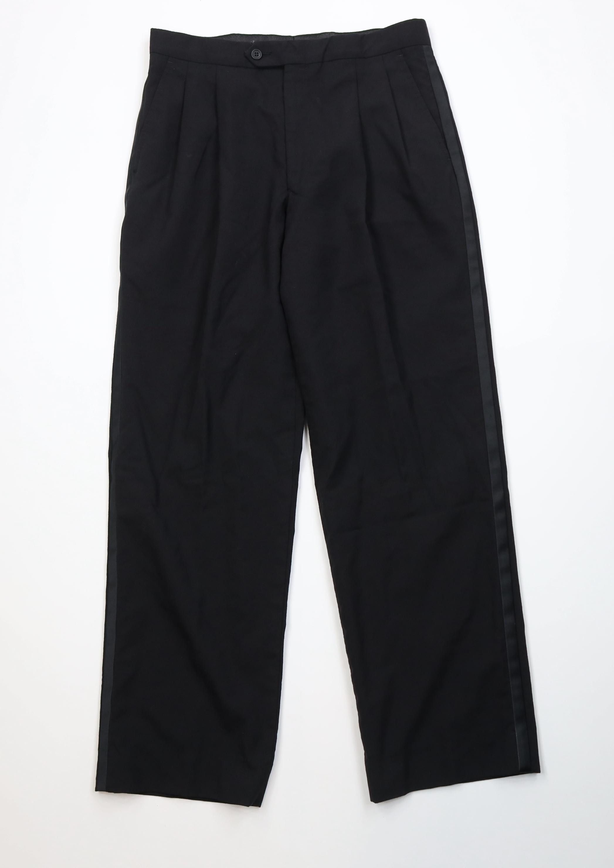 Vintage Vintage 90s Streetwear Tuxedo Wedding Prom Pants Wide Leg Size US 32 / EU 48 - 1 Thumbnail