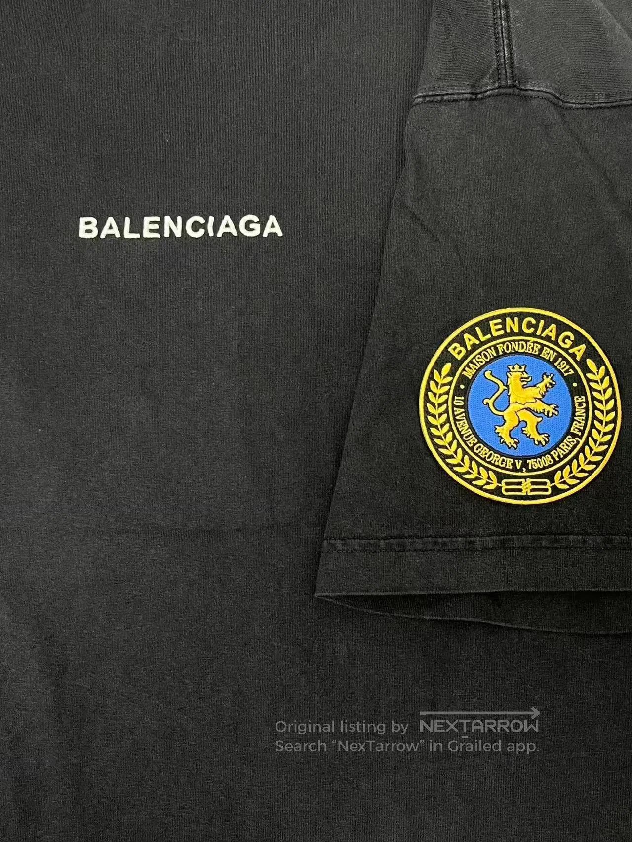 Balenciaga Balenciaga Faded Fleece Short-Sleeve T-Shirt. Size US M / EU 48-50 / 2 - 3 Thumbnail