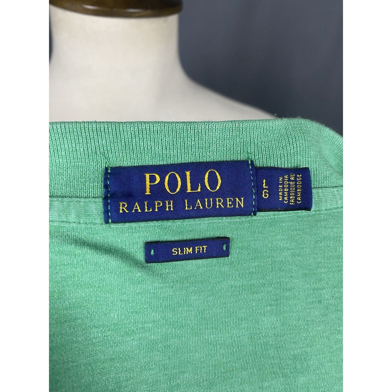 Ralph Lauren Polo Ralph Lauren Slim Fit Men's Green Polo T-Shirt Size L Size US L / EU 52-54 / 3 - 10 Thumbnail