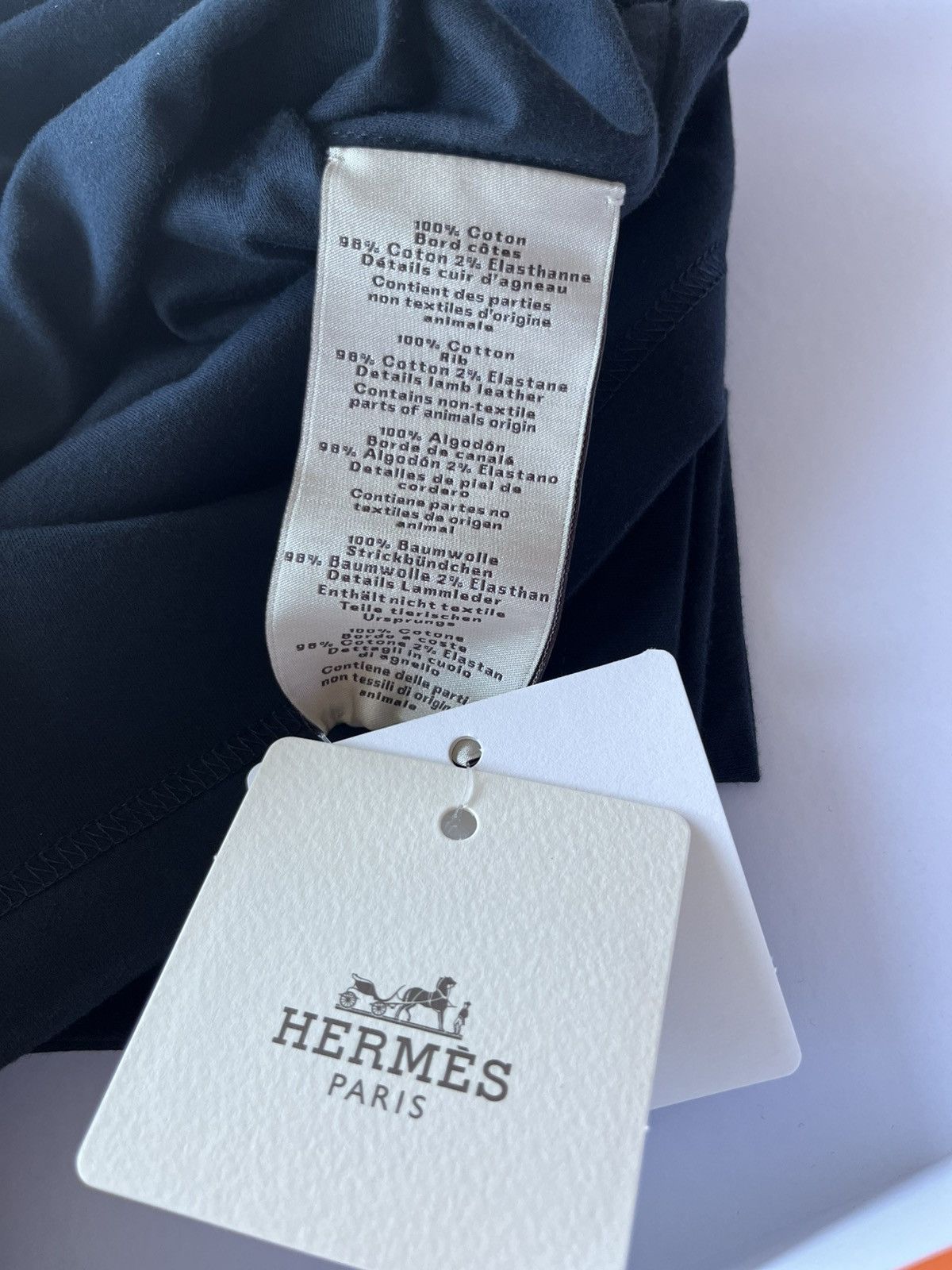 Hermes 2025 Runway Hermes H Leather Logo Tee T-shirt Size US XL / EU 56 / 4 - 19 Thumbnail