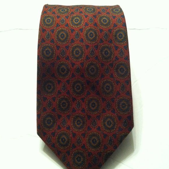 Brooks Brothers BROOKS BROTHERS MENS NEW BLOOD ORANGE SILK TIE WIDTH: 3 1/2" Size ONE SIZE - 1 Thumbnail