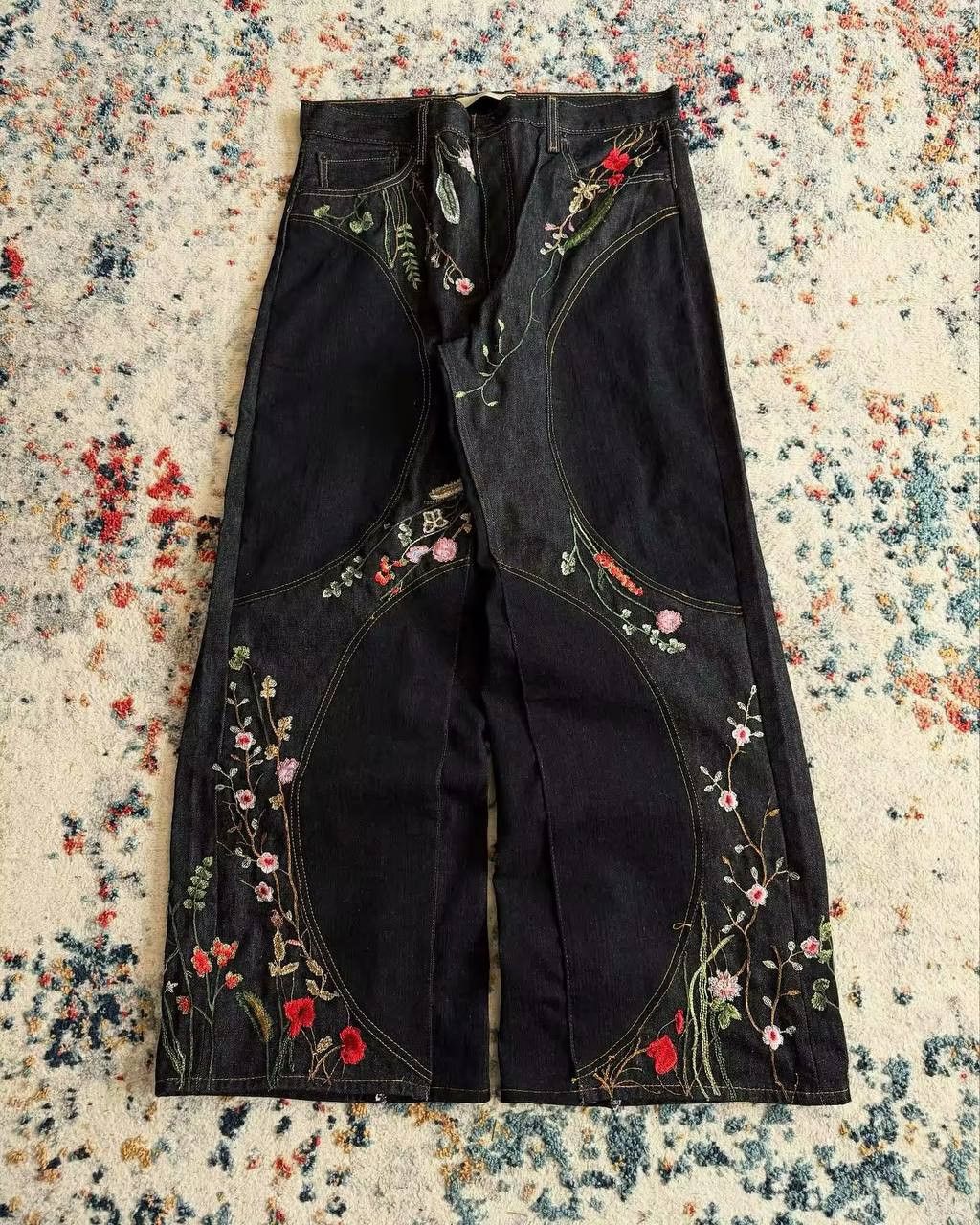 Japanese Brand × Vintage floral jeans Size US 34 / EU 50 - 2 Thumbnail