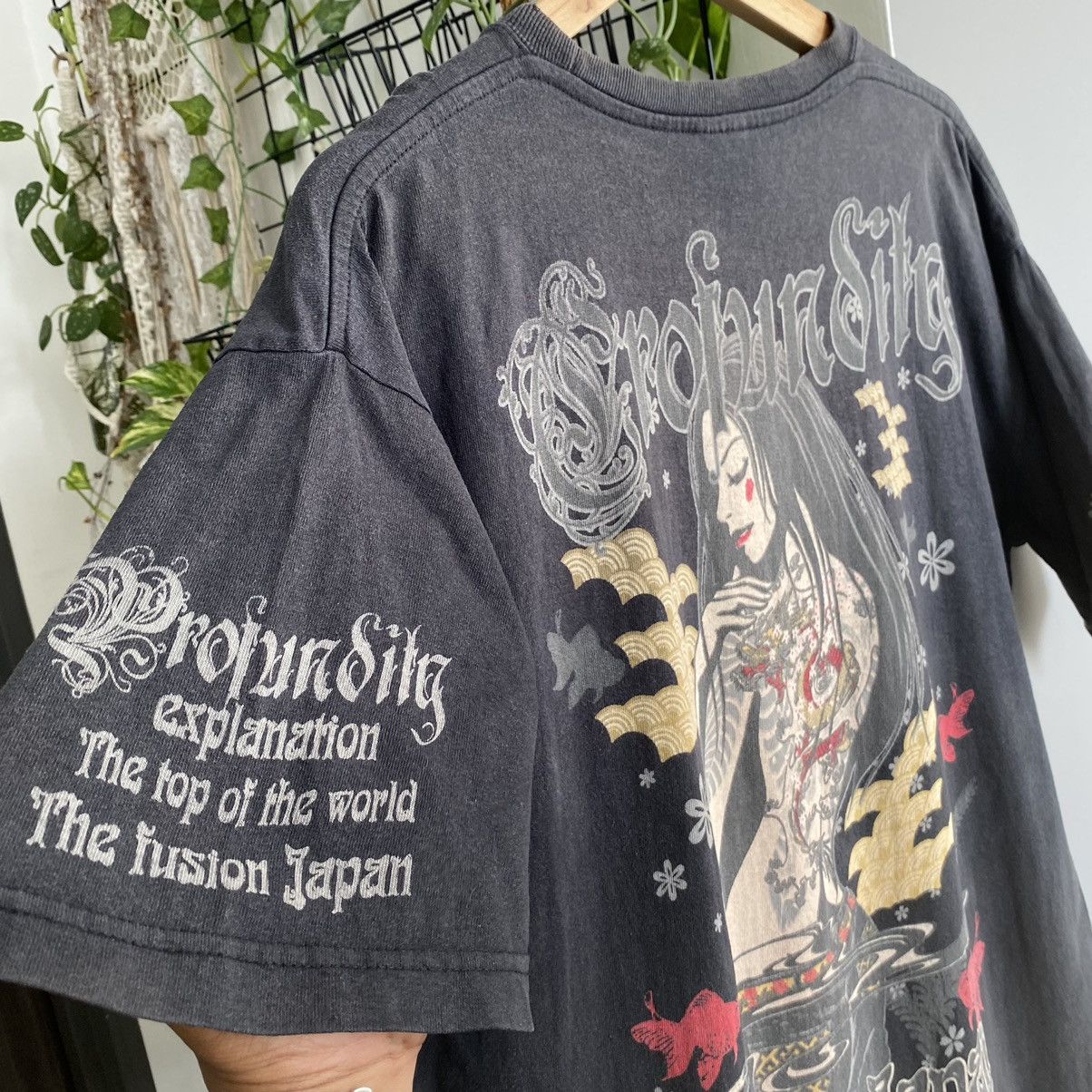 Japanese Brand Thrashed Faded Vintage Y2K The Fusion Japan ERD GRUNGE TEE Size US L / EU 52-54 / 3 - 4 Thumbnail