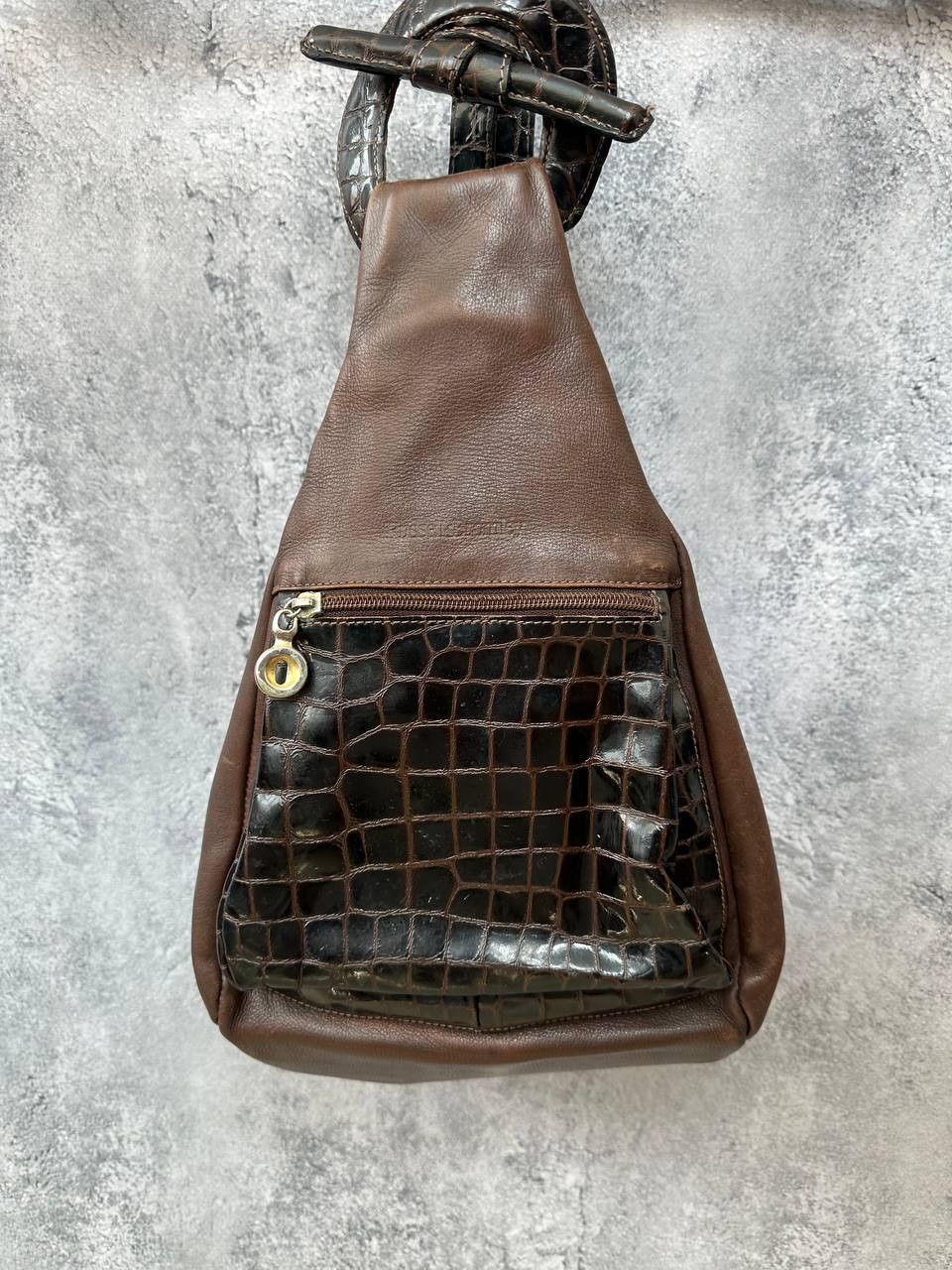 Leather × Russell & Bromley × Vintage Russell & Bromley Vintage Leather Sling Bag Croc Embossed Size ONE SIZE - 4 Thumbnail