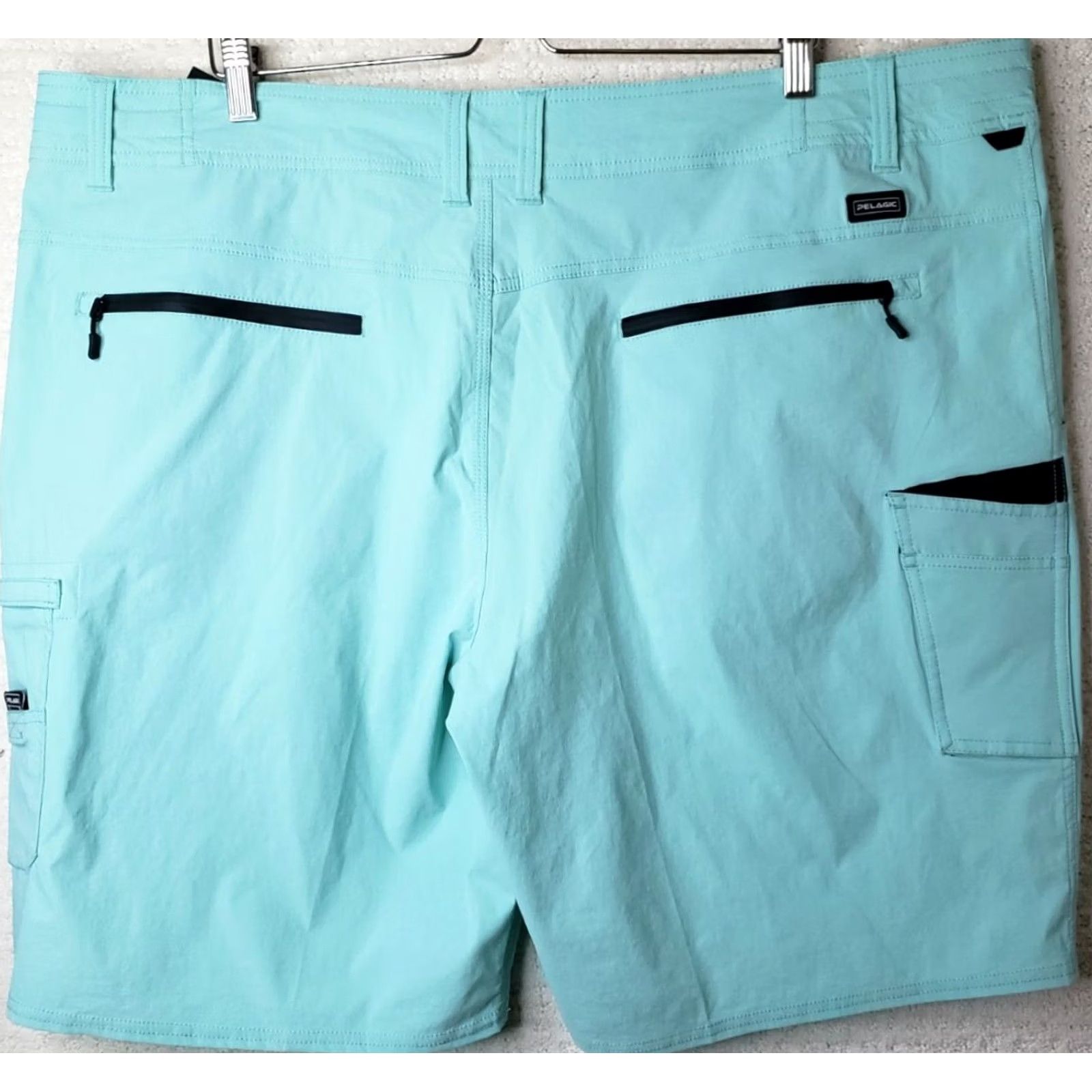 Vintage PELAGIC Traverse Fishing Short Mens Aqua Nylon 44 Lightweight Stretch 4-Way Pockets Cargo" Size US 44 / EU 60 - 6 Thumbnail