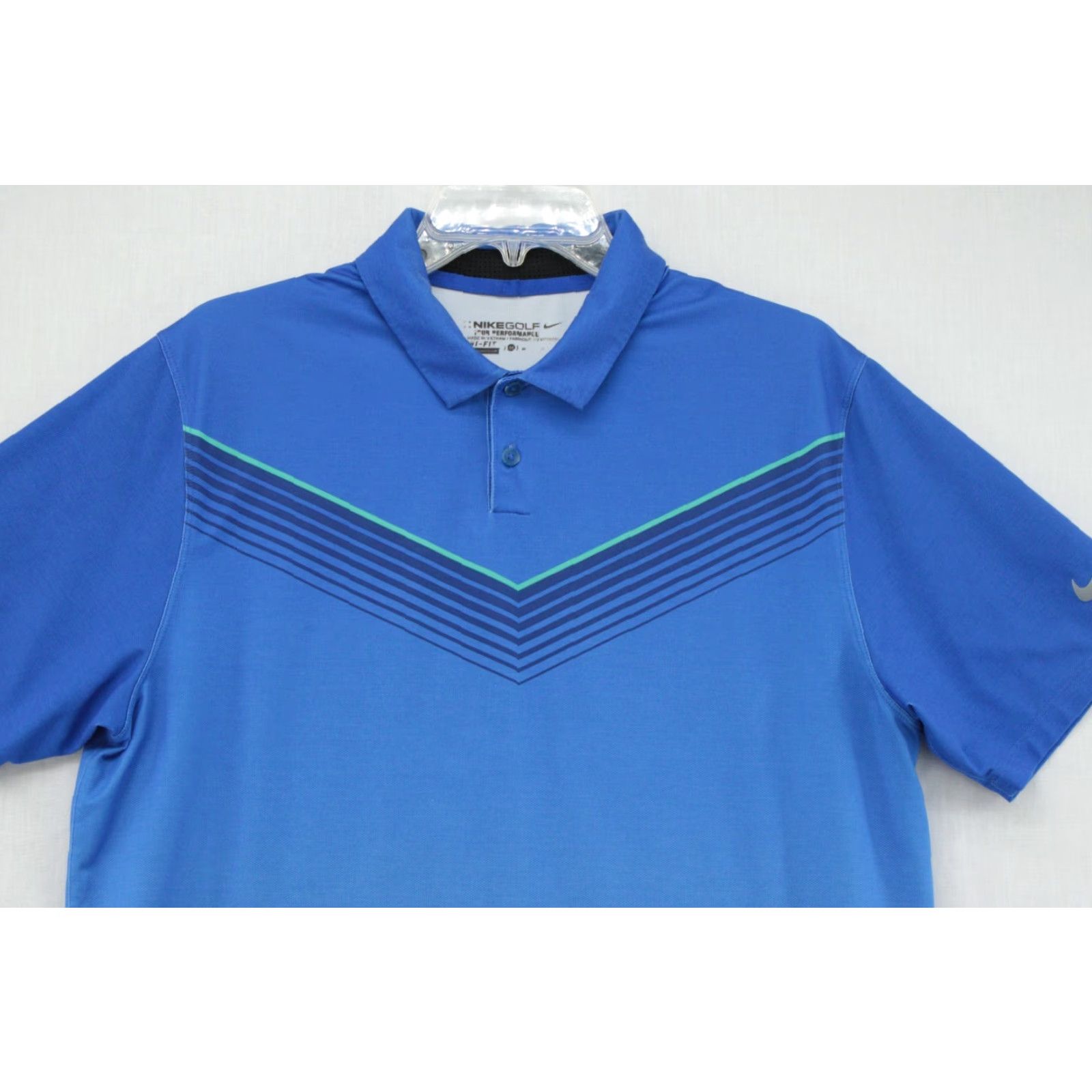 Nike Nike Golf Polo Shirt Men's Medium Tour Performance Dri-Fit Polyester Blue Size US M / EU 48-50 / 2 - 2 Thumbnail